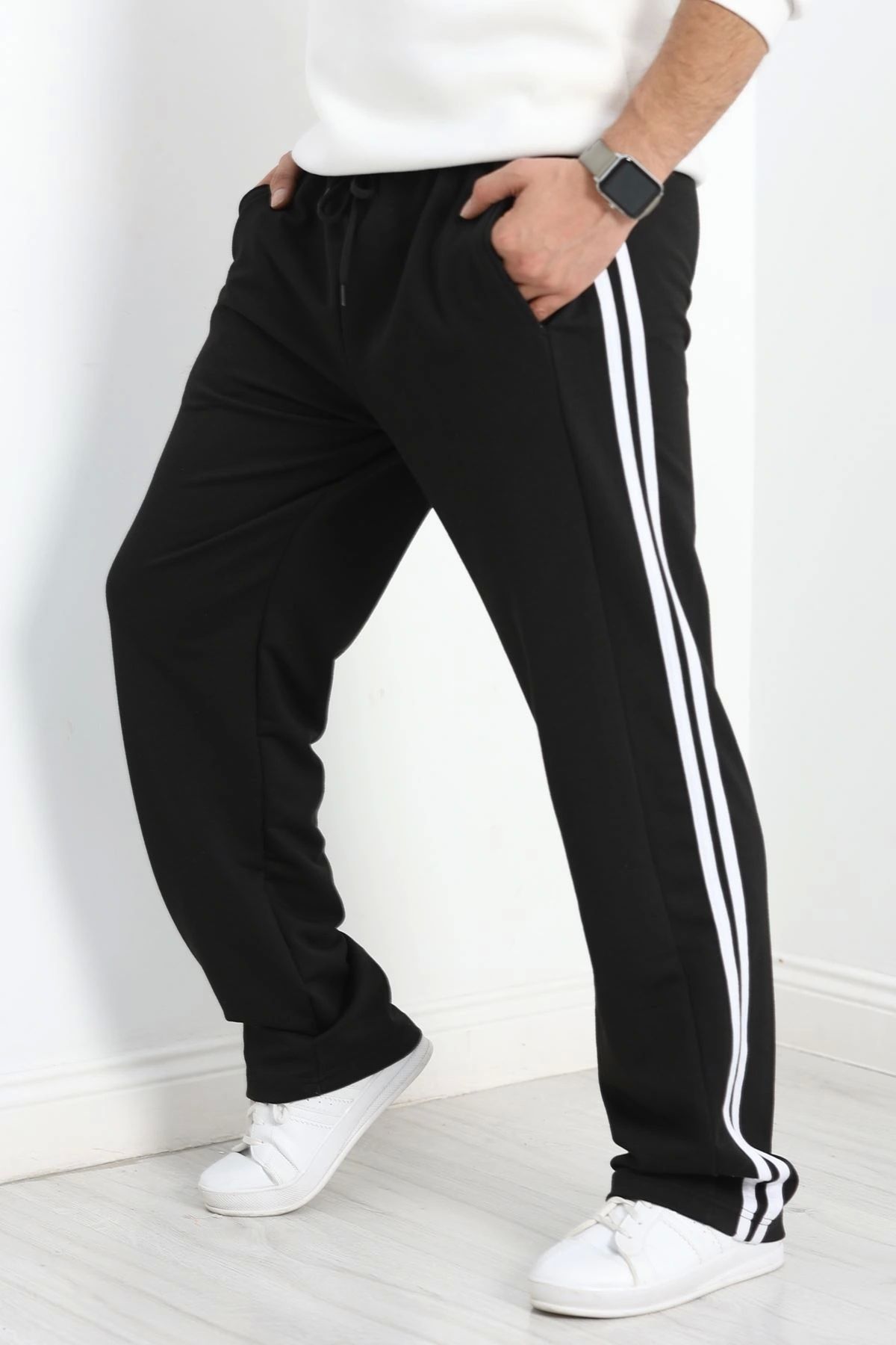 OurStyles Erkek Eşofman Altı Siyahbeyaz - 50119.1938.