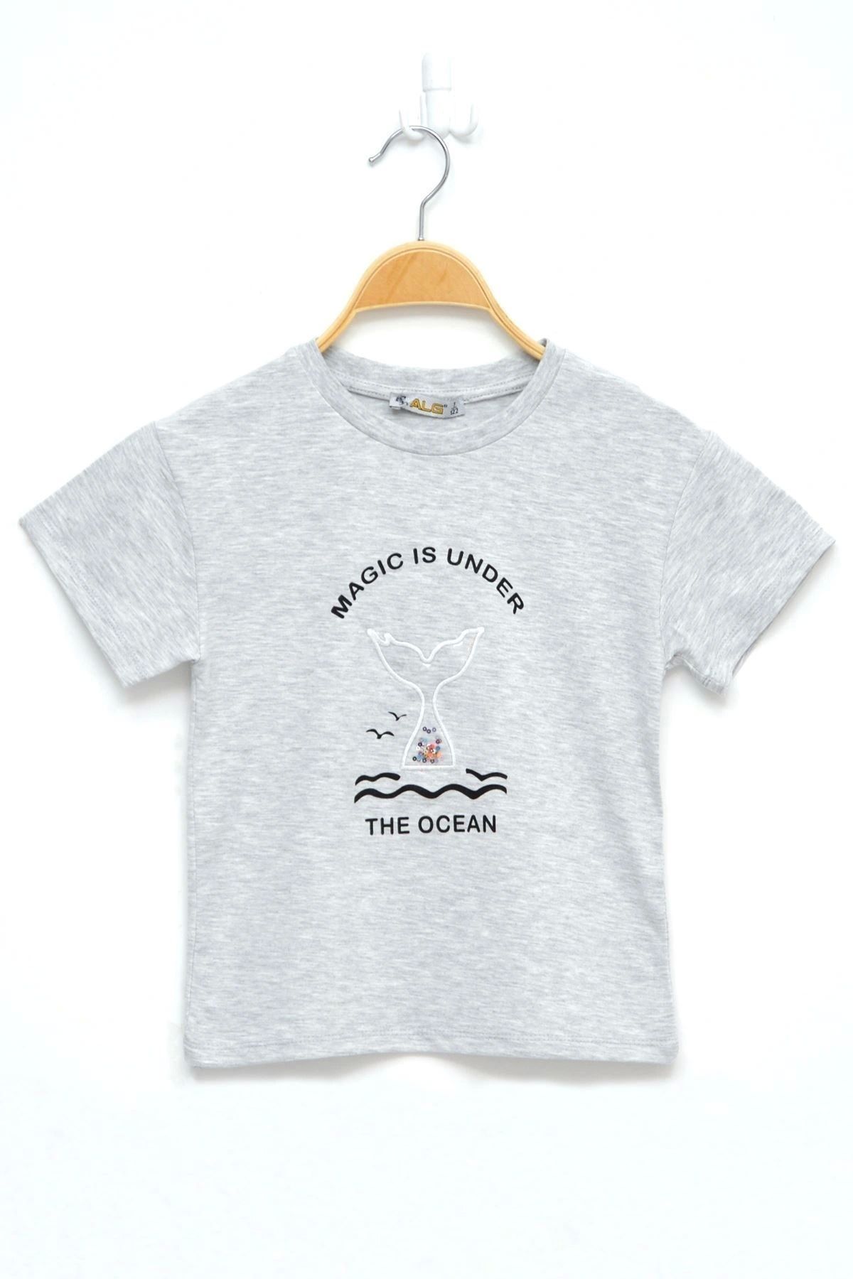 OurStyles 3-7 Yaş Baskılı Çocuk Tişört Lila - 624657.1576.