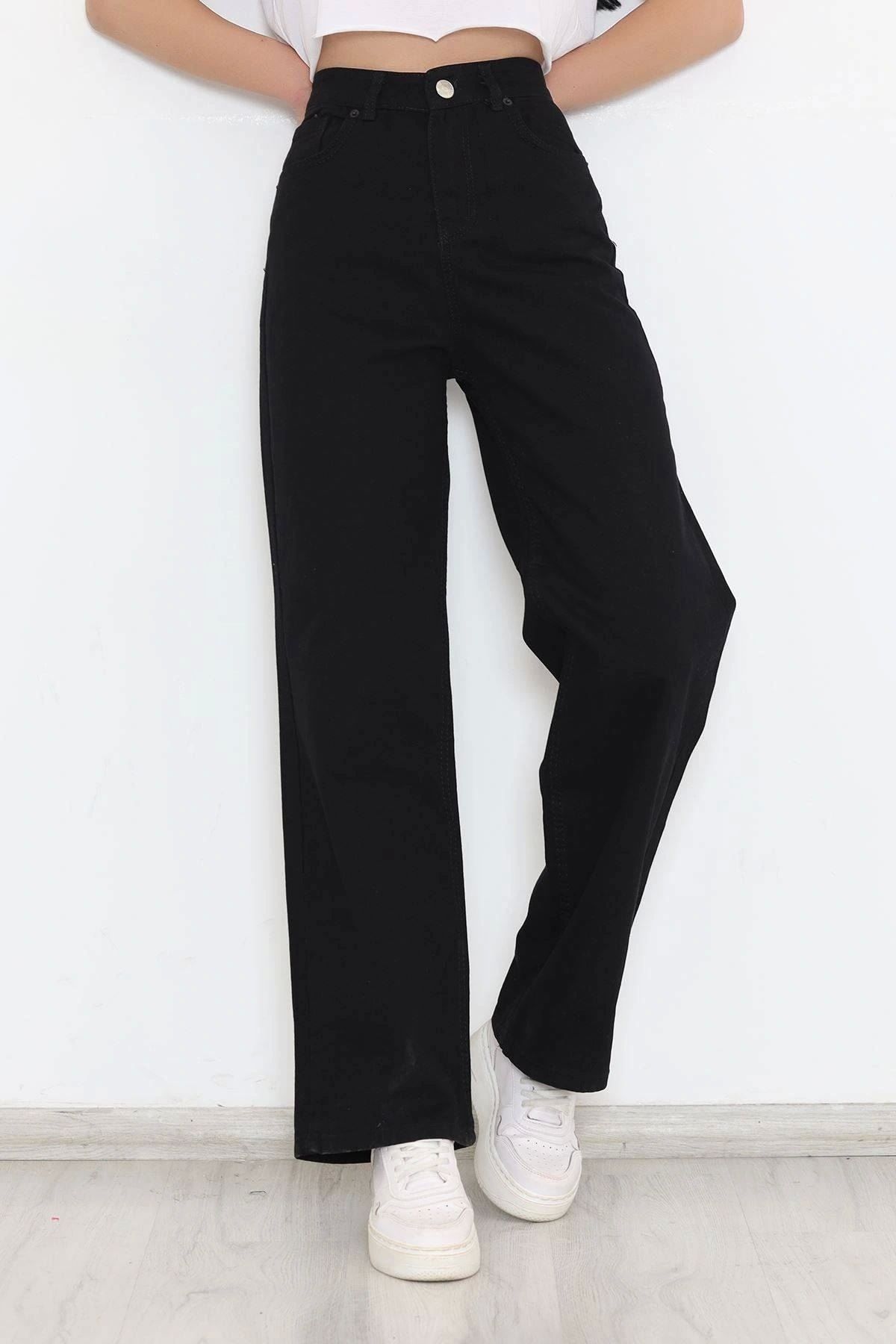 OurStyles Palazzo Kot Pantolon Siyah - 11879.1431.