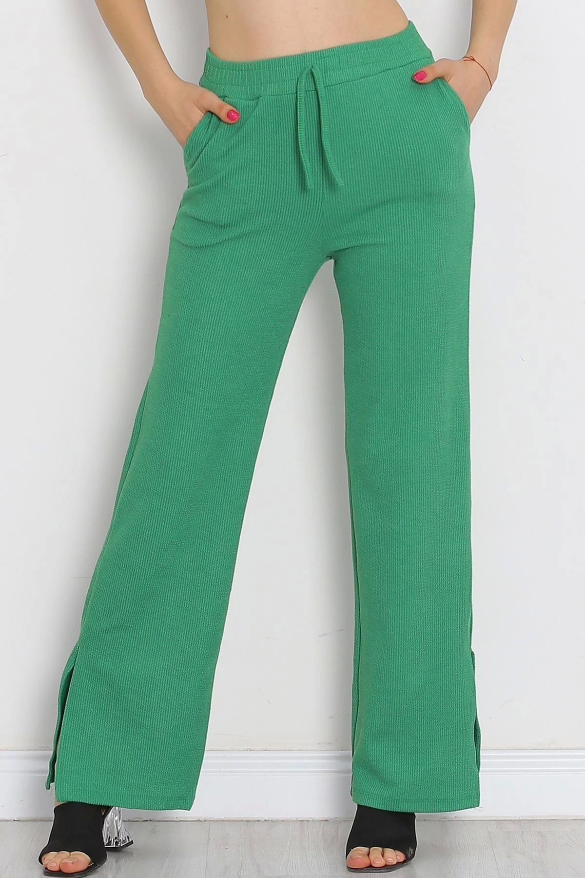 OurStyles Paça Yırtmaçlı Pantolon Bej - 250.1247.
