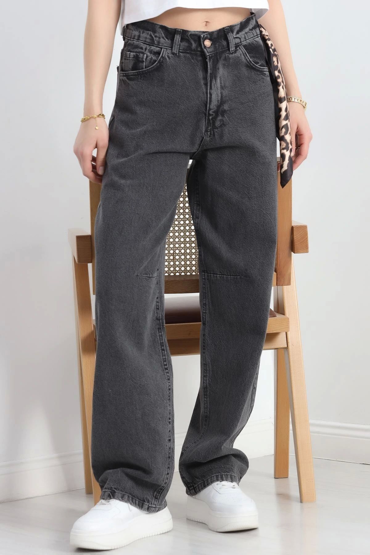 OurStyles Baggy Kot Pantolon Füme - 19731.925.
