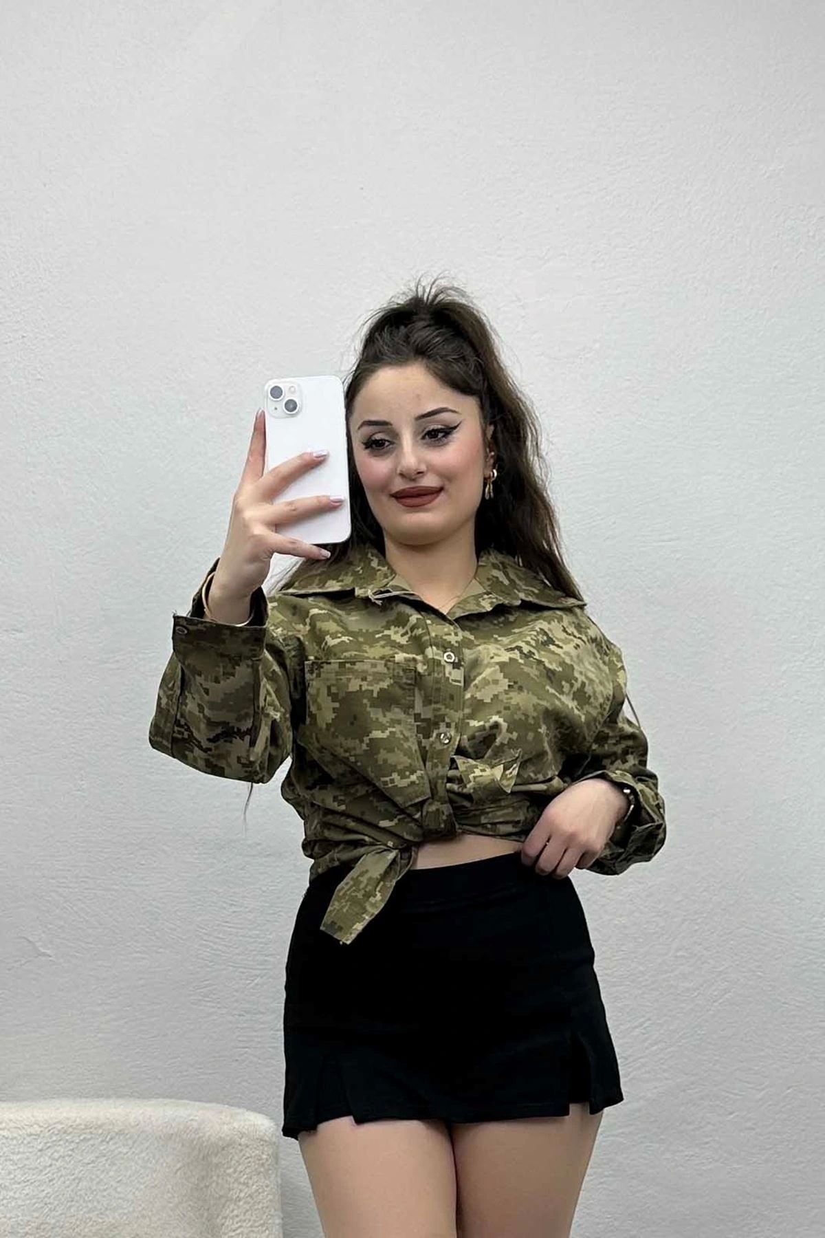 OurStyles Kamuflaj Gömlek Kamuflaj -