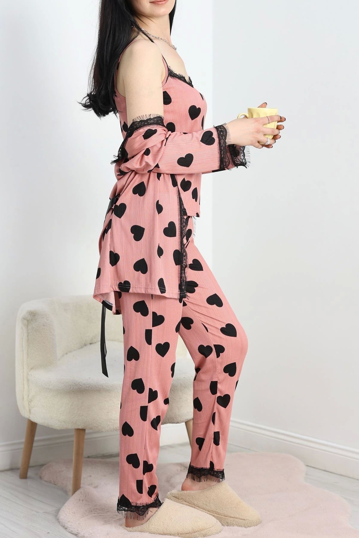 OurStyles Pegasus Üçlü Pijama Takımı Leopar - 70044.1048.