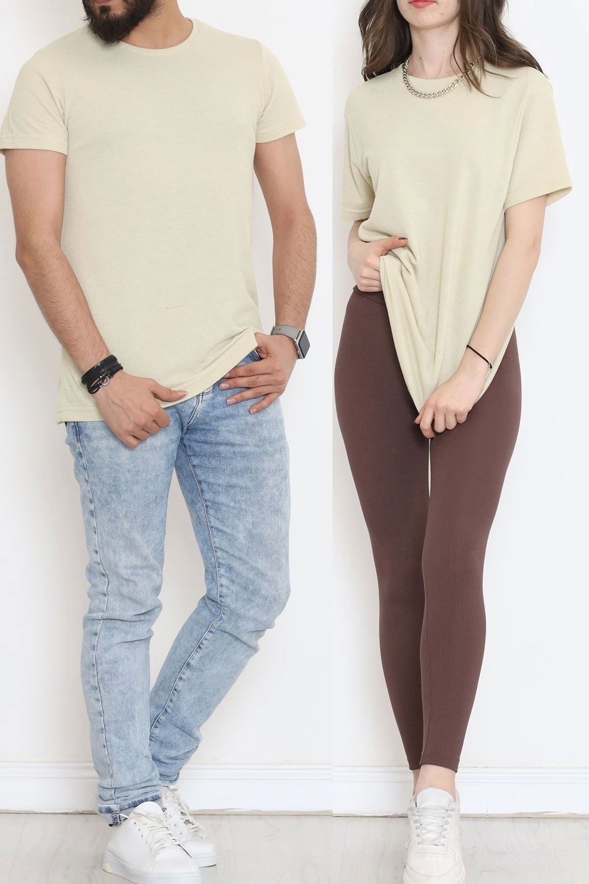 OurStyles Crep Tişört Bej - 152431.275.
