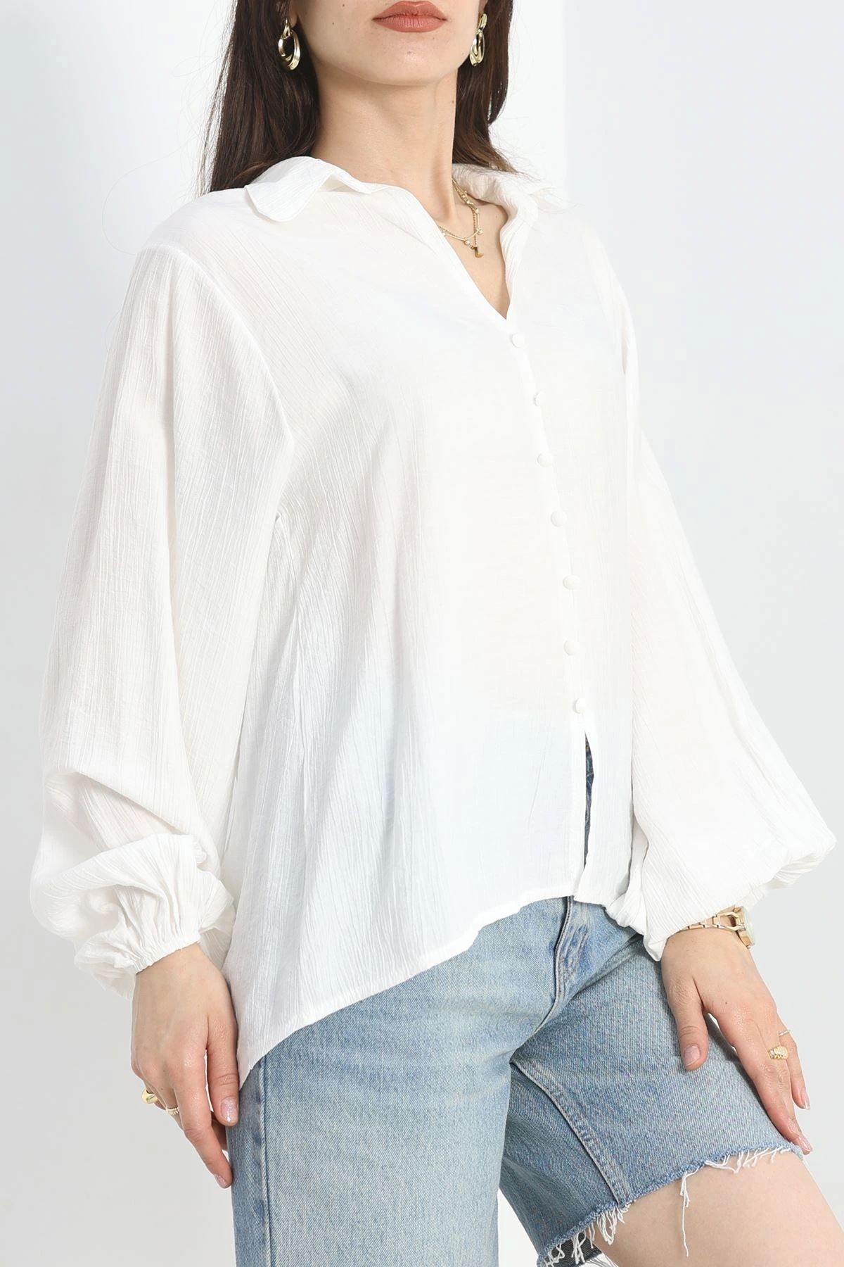 OurStyles Uzun Kollu Düğmeli Gömlek Bebemavi - 70125.1916.
