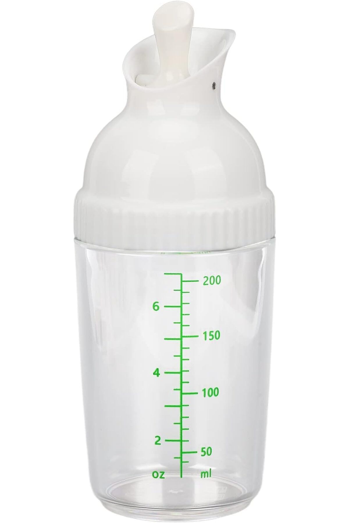 Generic-Salad Dressing Shaker, Plastic Clear Measuring Bottle for Mixing Ranch Homemade Sauce Container BPA 1