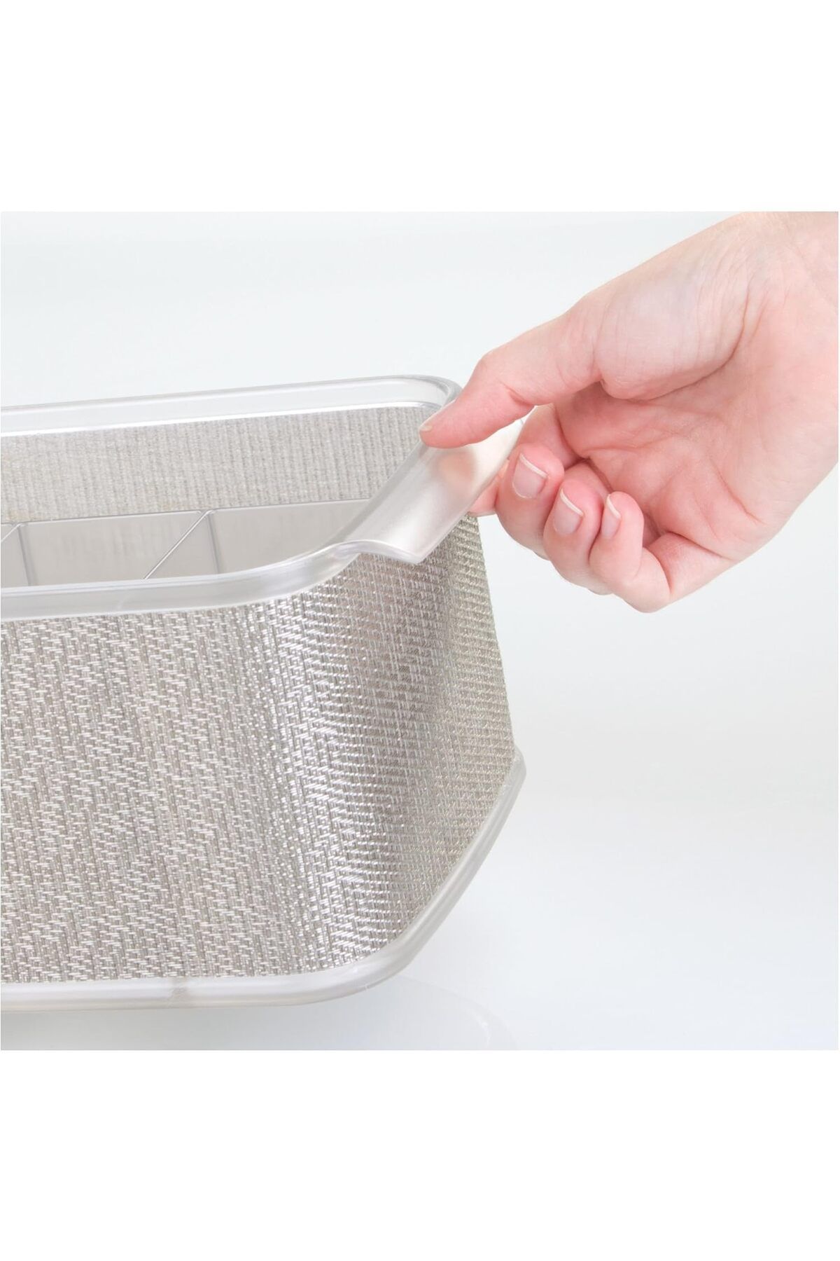 Generic-iDesign Twillo Plastic Silverware Caddy Organizer Flatware Caddy for Kitchen Countertop Storage, Di 6