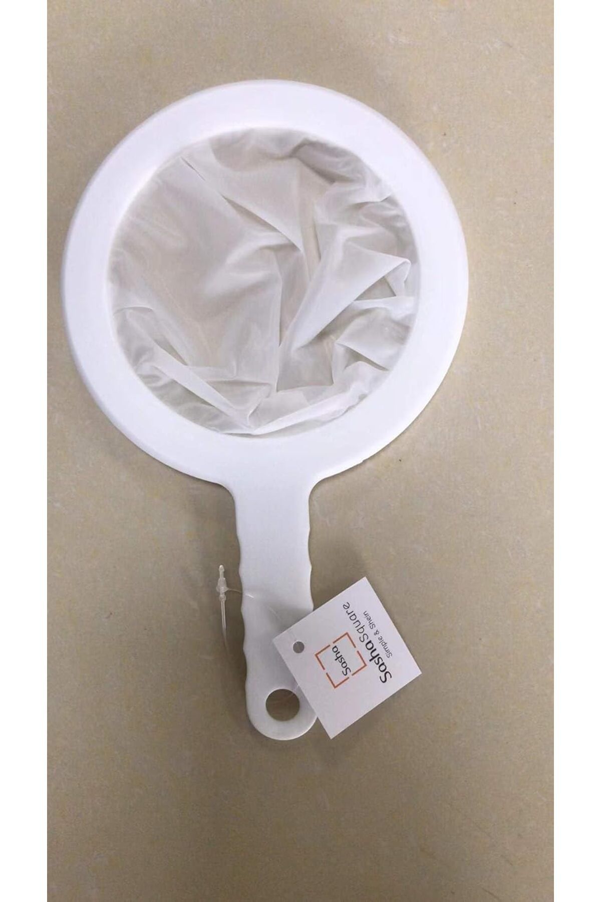 Generic-Sasha Square Kitchen Ultra-Fine Nylon Mesh Strainer I Plastic Sieve Fine Mesh Filter Spoon For Soy 1