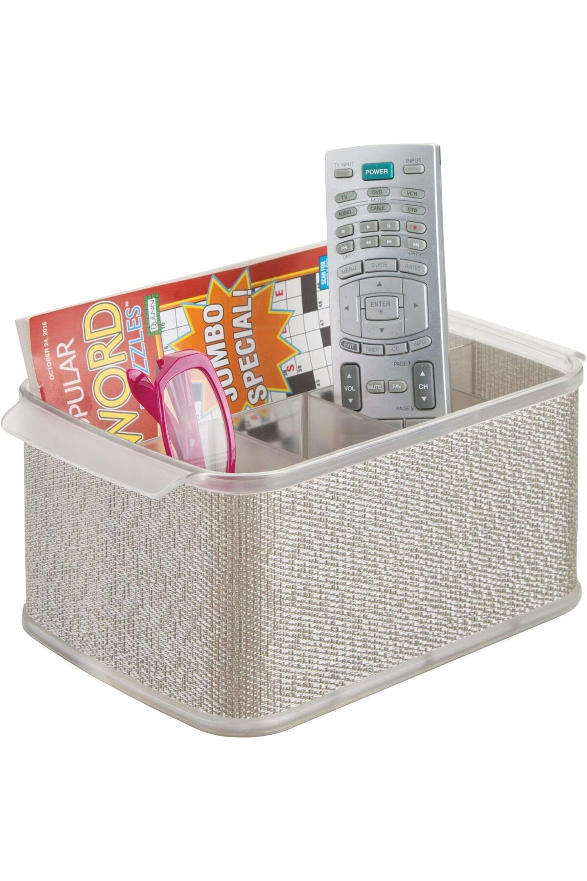 Generic-iDesign Twillo Plastic Silverware Caddy Organizer Flatware Caddy for Kitchen Countertop Storage, Di 4