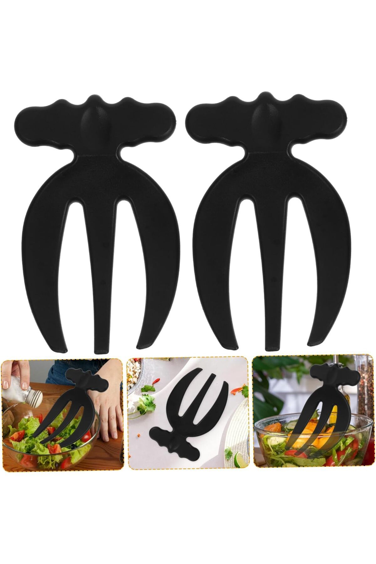 Generic-Salad Fork Claws, Salad Hands, Multifunctional Tableware Food Claws, Stirring Fork Tasting Fork, Pl 5