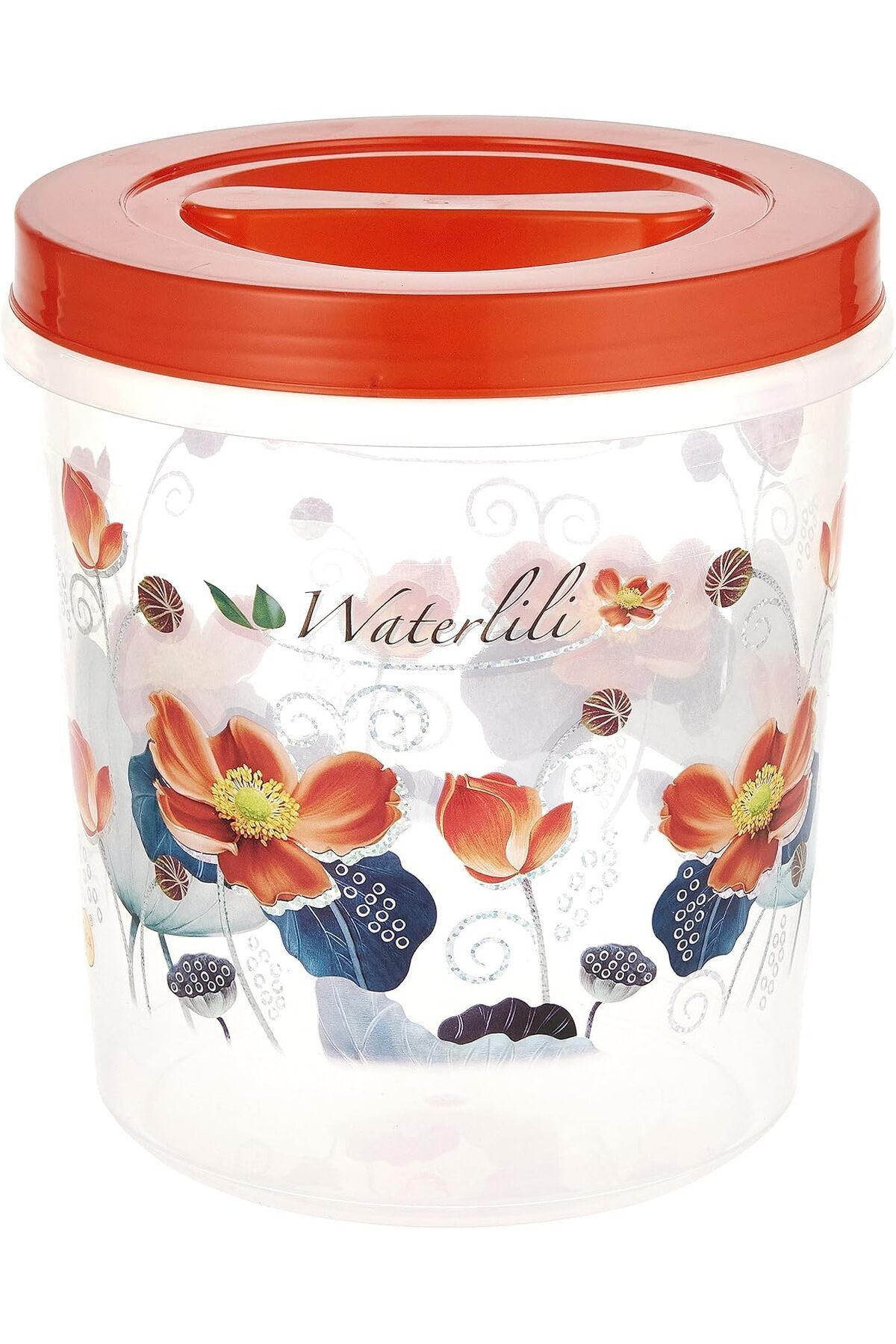 Generic-Nakoda Delite Storage Container Set 3-Pieces, Clear/Red 3