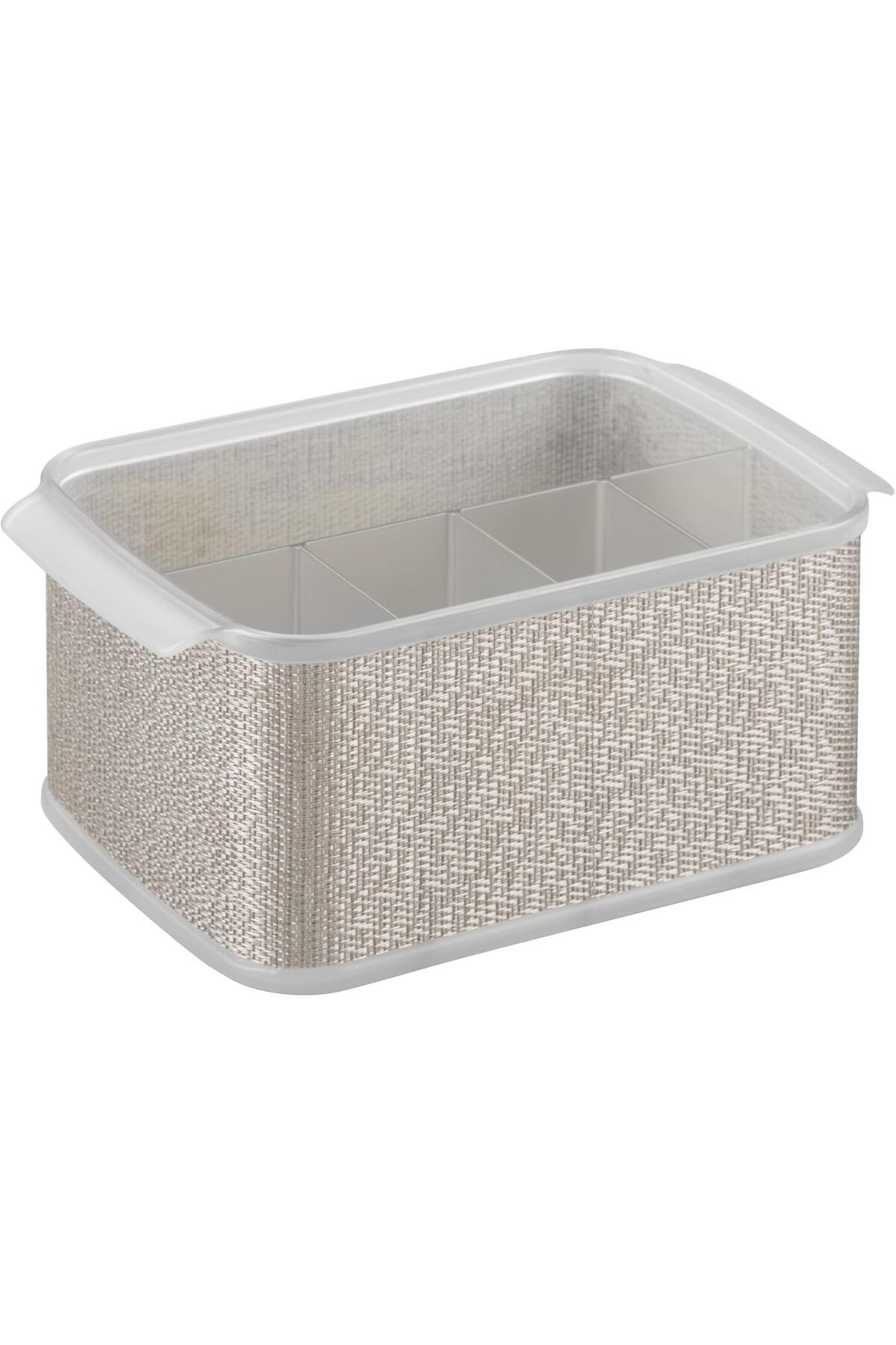 Generic-iDesign Twillo Plastic Silverware Caddy Organizer Flatware Caddy for Kitchen Countertop Storage, Di 3