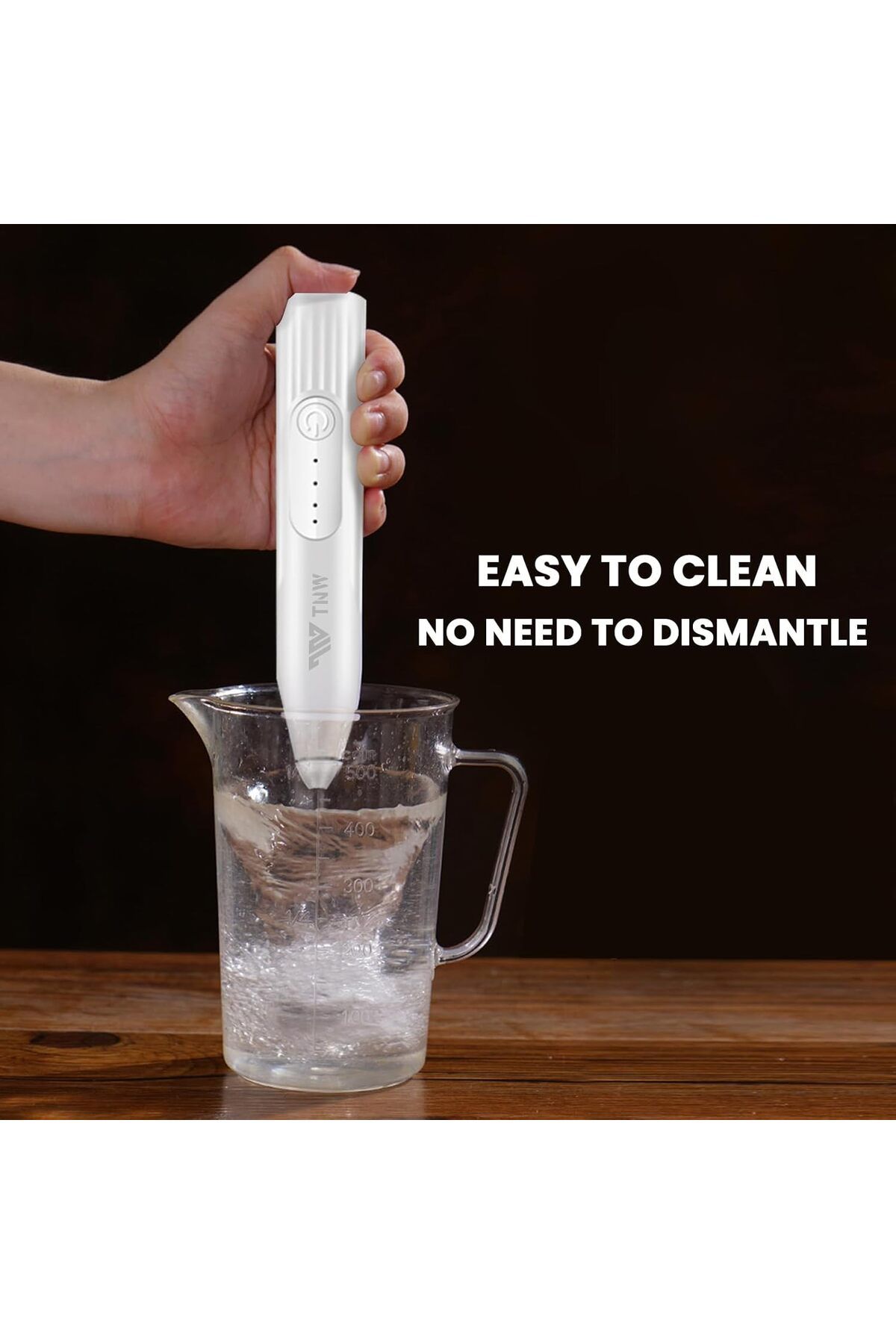 Generic-TNW Mini Handheld Milk Frother - Rechargeable Foam Maker with 2 Stainless Steel Spring Whisks, 3-Sp 6