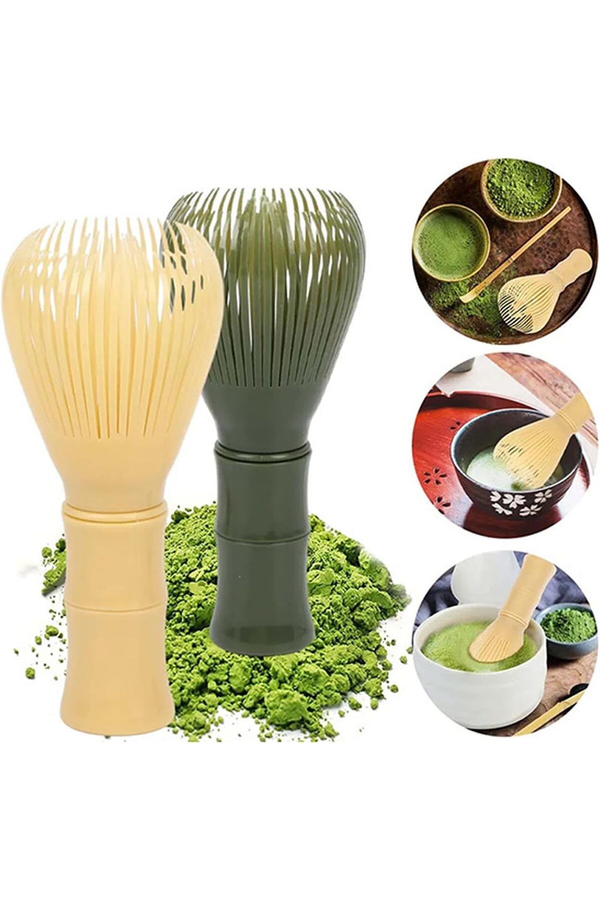 Generic-2pcs Silicone Matcha Whisk,Food Grade Matcha Whisk,Resin Matcha Whisk Chasen Brush Chasen Matcha Wh 7