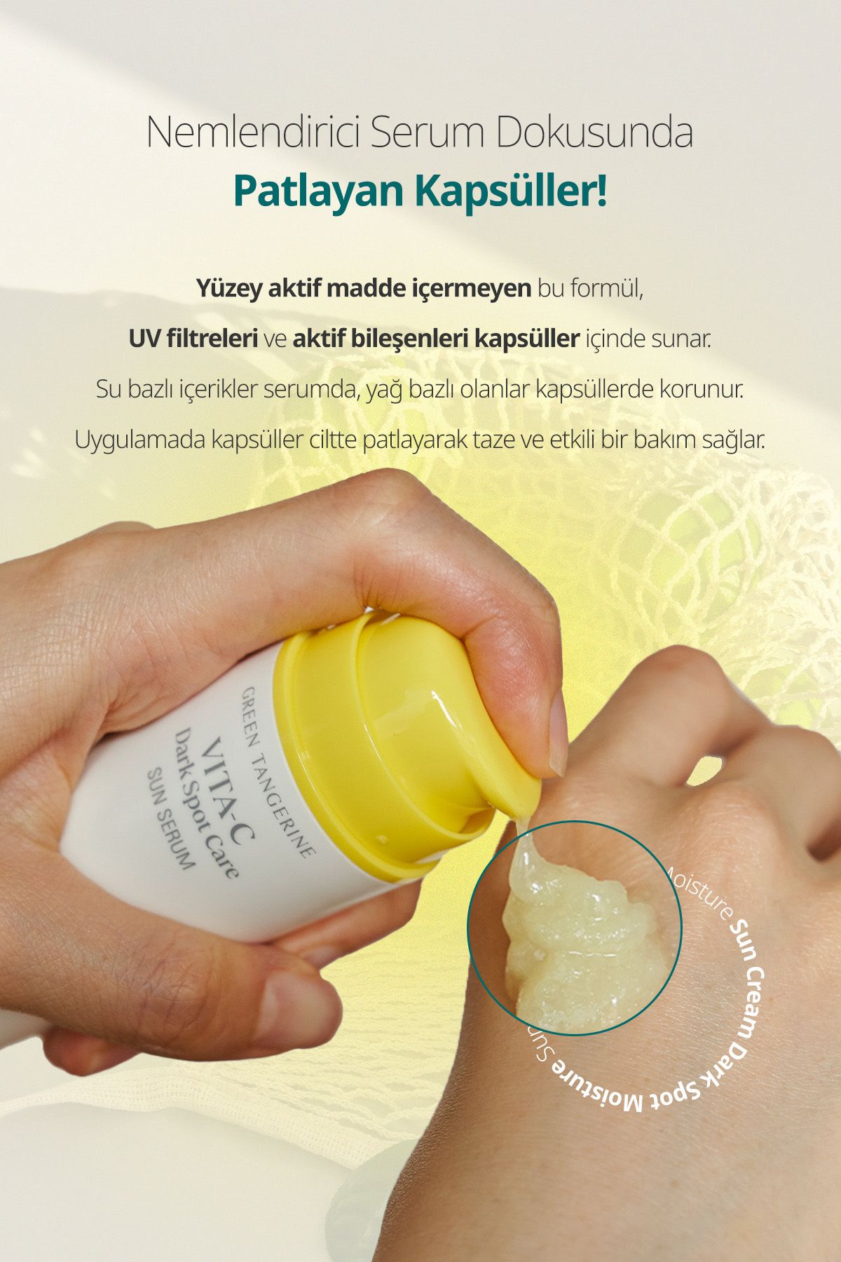 سرم پوست ضد آفتاب سبز نارنگی ویتا C مراقبت از لکه های تاریک SPF50 PA Goodal