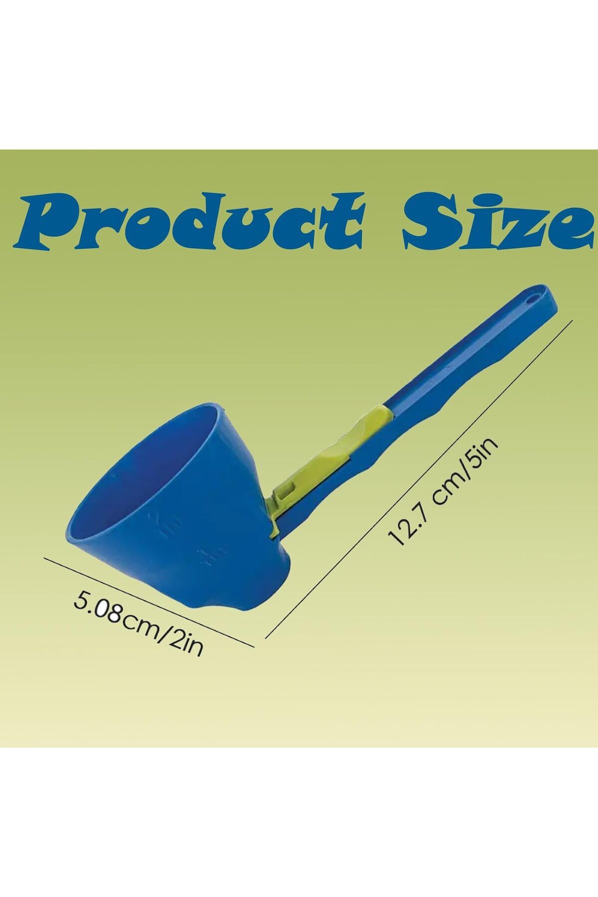 Generic-2pcs Protein Powder Sliding Spoons, 2 in 1 Measuring Slide Scoop with Scale Funnel for Protein Powd 2