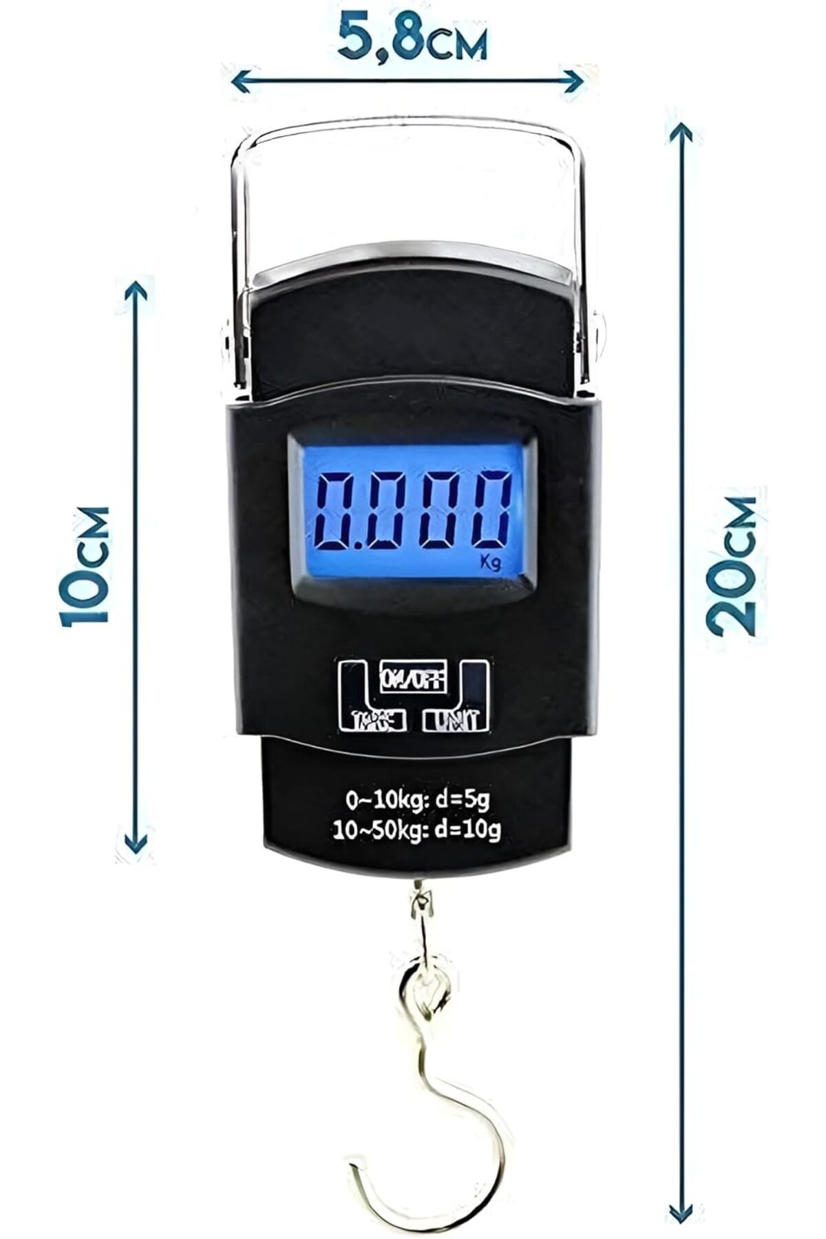 خطاف وزن Winsilt، ميزان أمتعة مزود ببطارية وقراءة تلقائية، 50 كجم، أمتعة إلكترونية رقمية