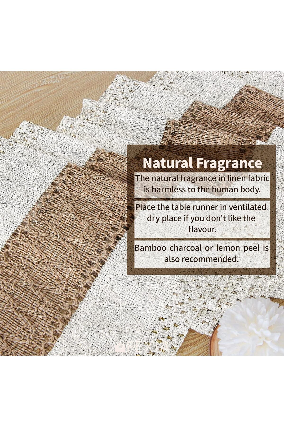 Generic-FEXIA Boho Table Runner for Summer Home Decor with Tassels 72 Inches Long Farmhouse Rustic Table Ru 4