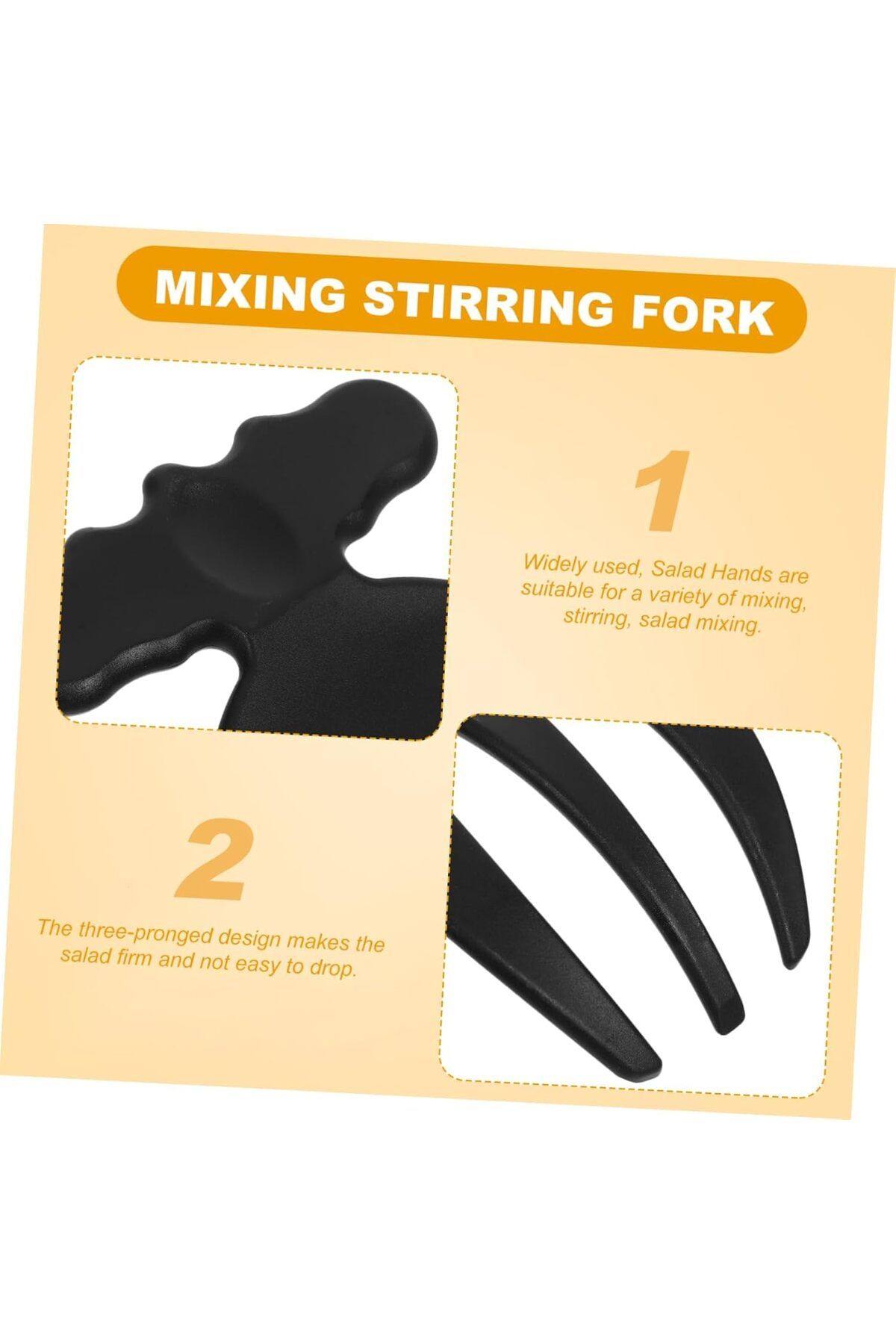 Generic-Salad Fork Claws, Salad Hands, Multifunctional Tableware Food Claws, Stirring Fork Tasting Fork, Pl 4