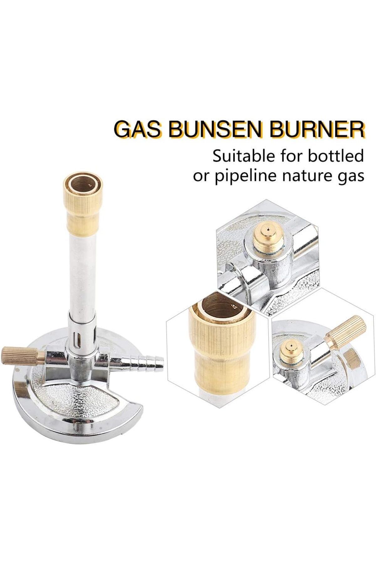 Generic-Eujgoov 1Pcs Micro Gas Bunsen Light,with Flame Stabilizer and Gas Adjustment 2