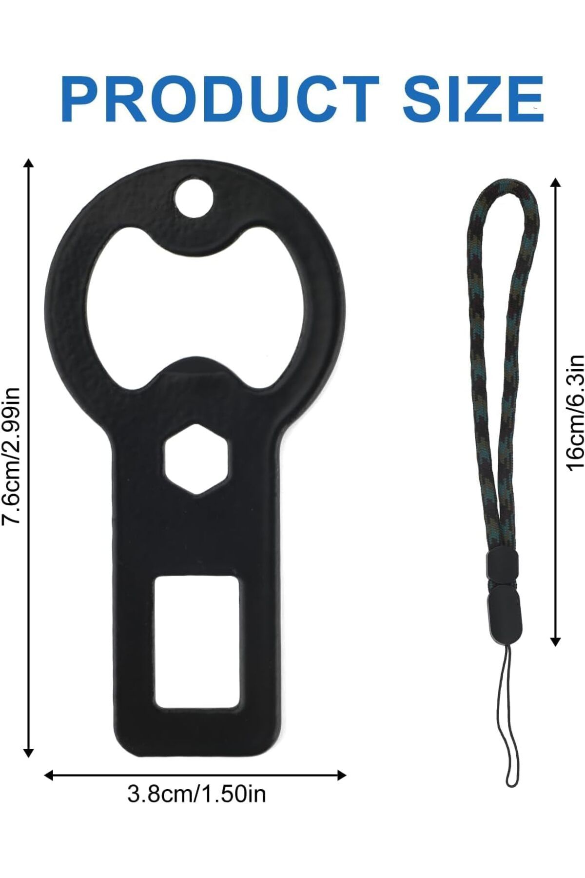 Generic-Seatbelt Alarm Silencer and Opener - 2 PCS Seat Belt Silencer with Bottle Opener and 2 Lanyards for 2