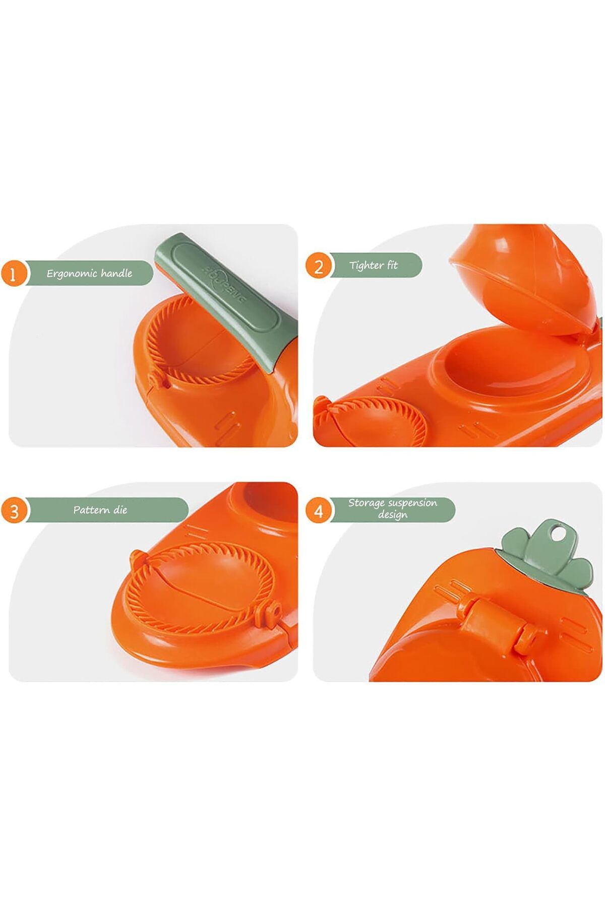 Generic-2 In 1 Dumpling Maker, Dumpling Press, Dumpling Maker Machine, Multifunction Dumpling Mold Set, Bak 4