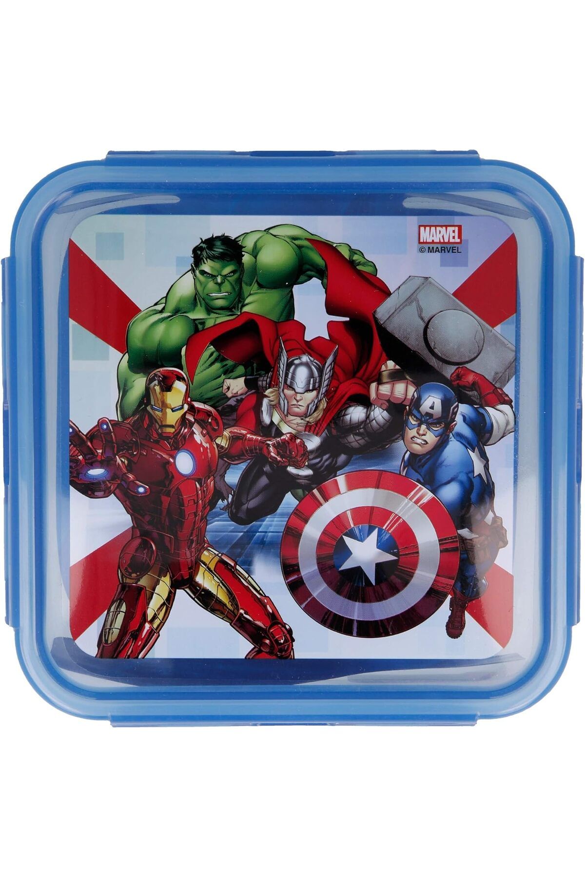 Generic-Stor avengers rolling thunder square hermetic food container 750ml 2
