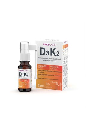 TakeCare Vitamin D3, Vitamin K2 ve Vitamin E İçeren Takviye Edici Gıda 20ml S...