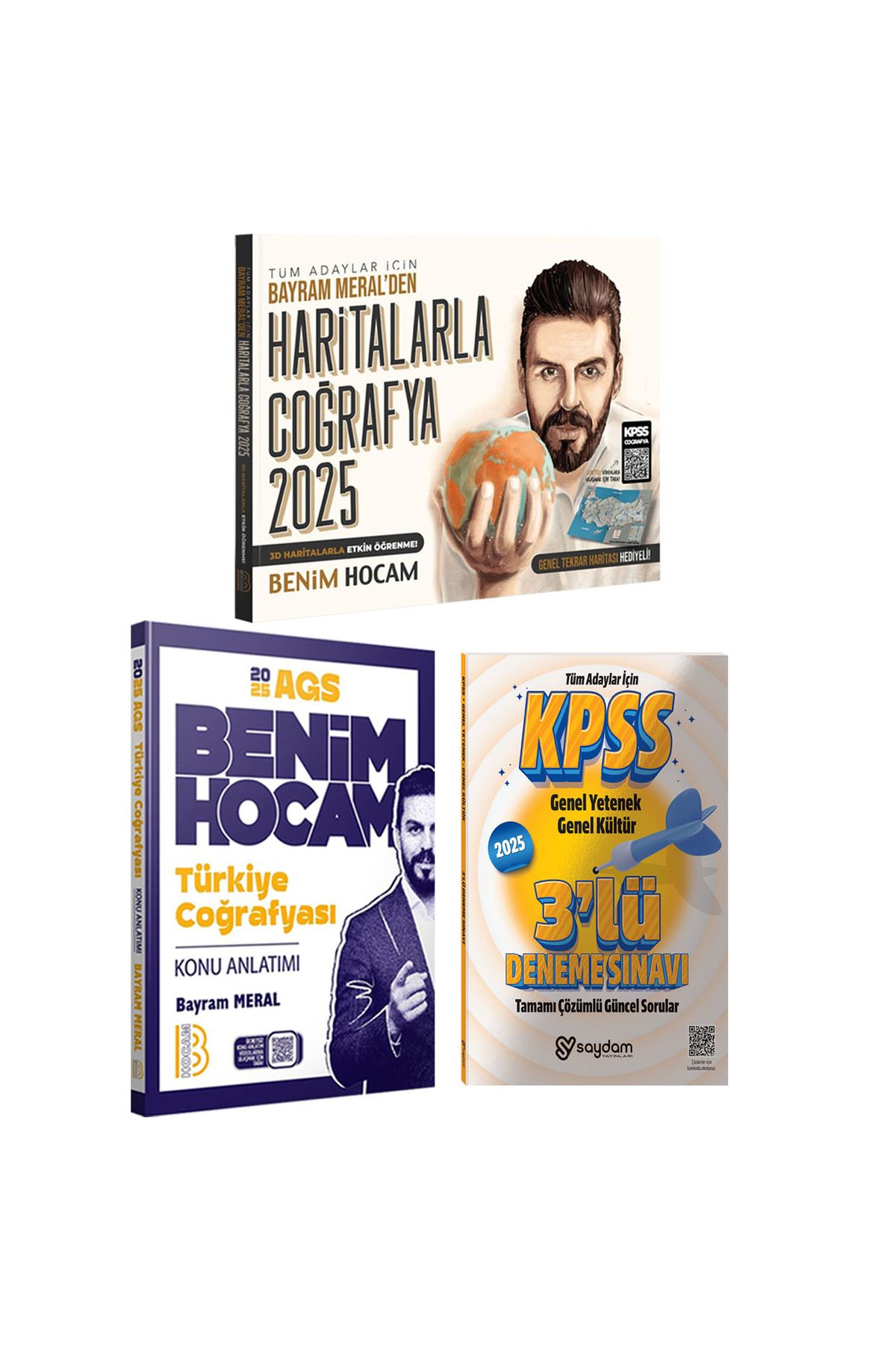 Benim Hocam Yayınları 2025 Tüm Adaylar İçin Haritalarla Coğrafya-2025 AGS Türkiye Coğrafyası Konu Anlatımı-2025 3 Deneme