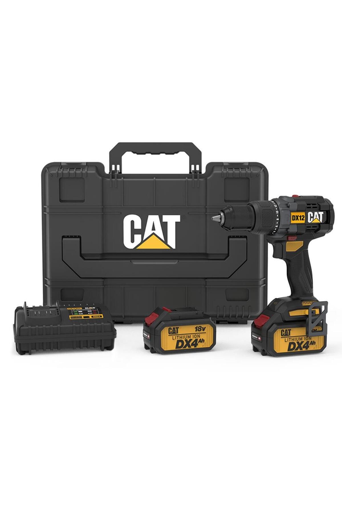 Cat DX12.2 18Volt/4.0Ah Li-ion Çift Akülü Kömürsüz Profesyonel Şarjlı Darbeli Matkap
