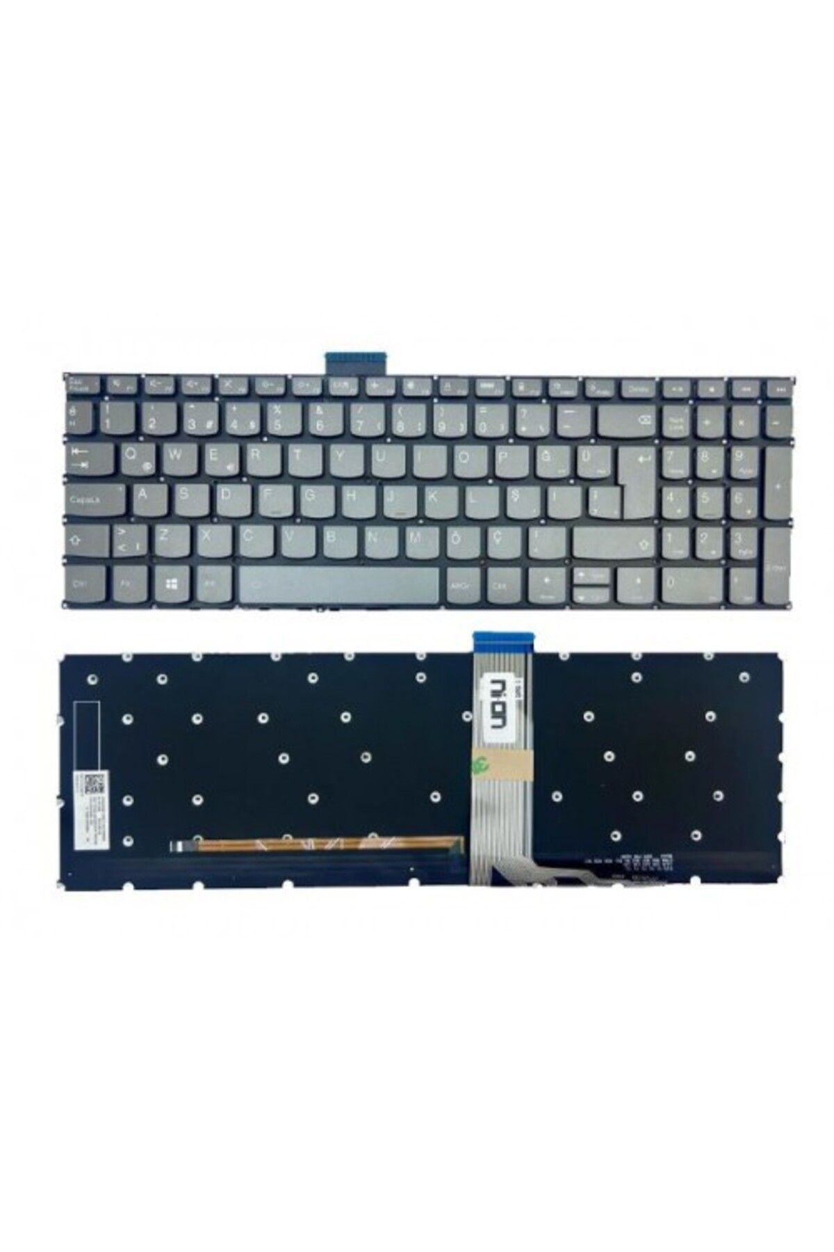NION Lenovo 5CB1L67795 5CB1L67764 uyumlu uyumlu Notebook Klavye (Külrengi Aydınlatmalı TR)
