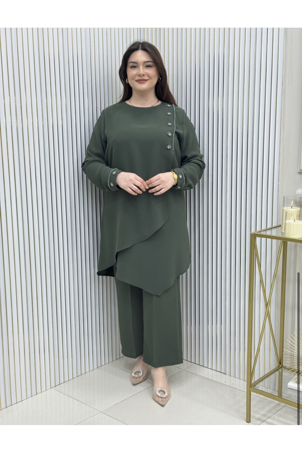 GK Papatya Boncuklu Tunik Takım