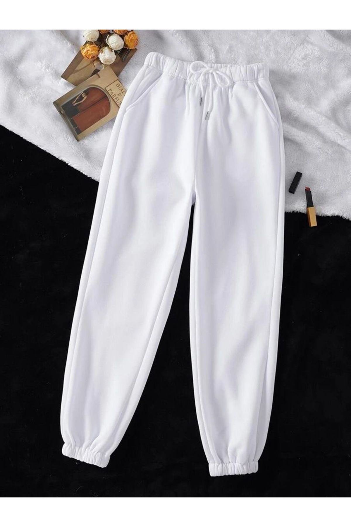 UYN SPORT Beyaz Pamuk Polyester Unisex Eşofman Altı