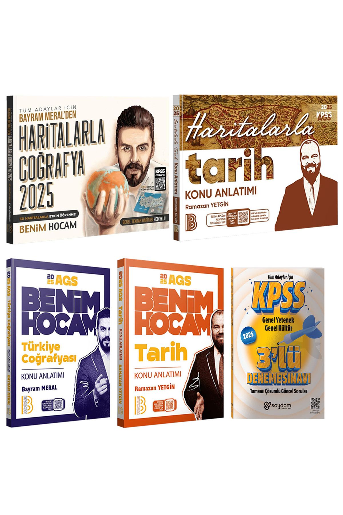 Benim Hocam Yayınları 2025 Haritalarla Tarih ve Coğrafya-2025 AGS Türkiye Coğrafyası ve Tarih Konu Anlatımı-2025 3 Deneme