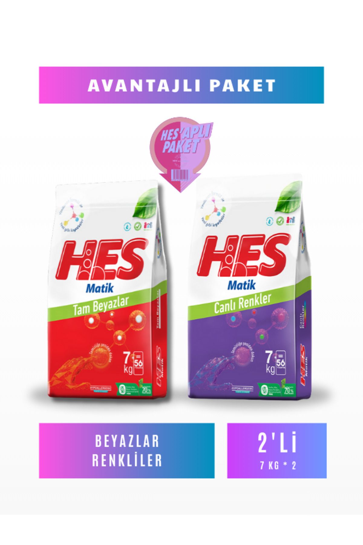 Hes Matik Beyazlar / Renkliler 7*2