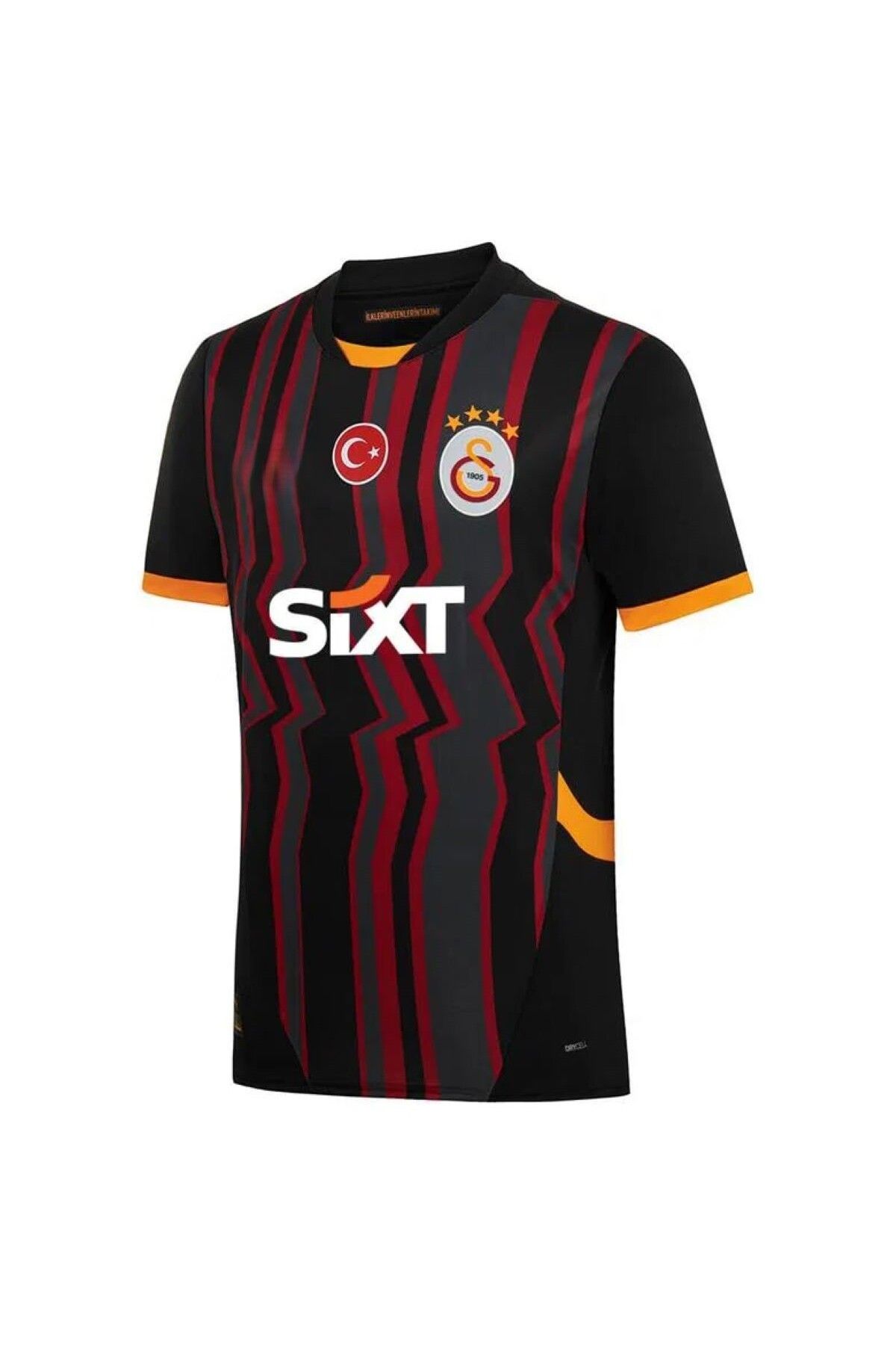 yenteks Galatasara-y. 45numara V.O yazılı Siyah Deplasman 24/25 Sezon Kısa Kol Yetişkin Forma