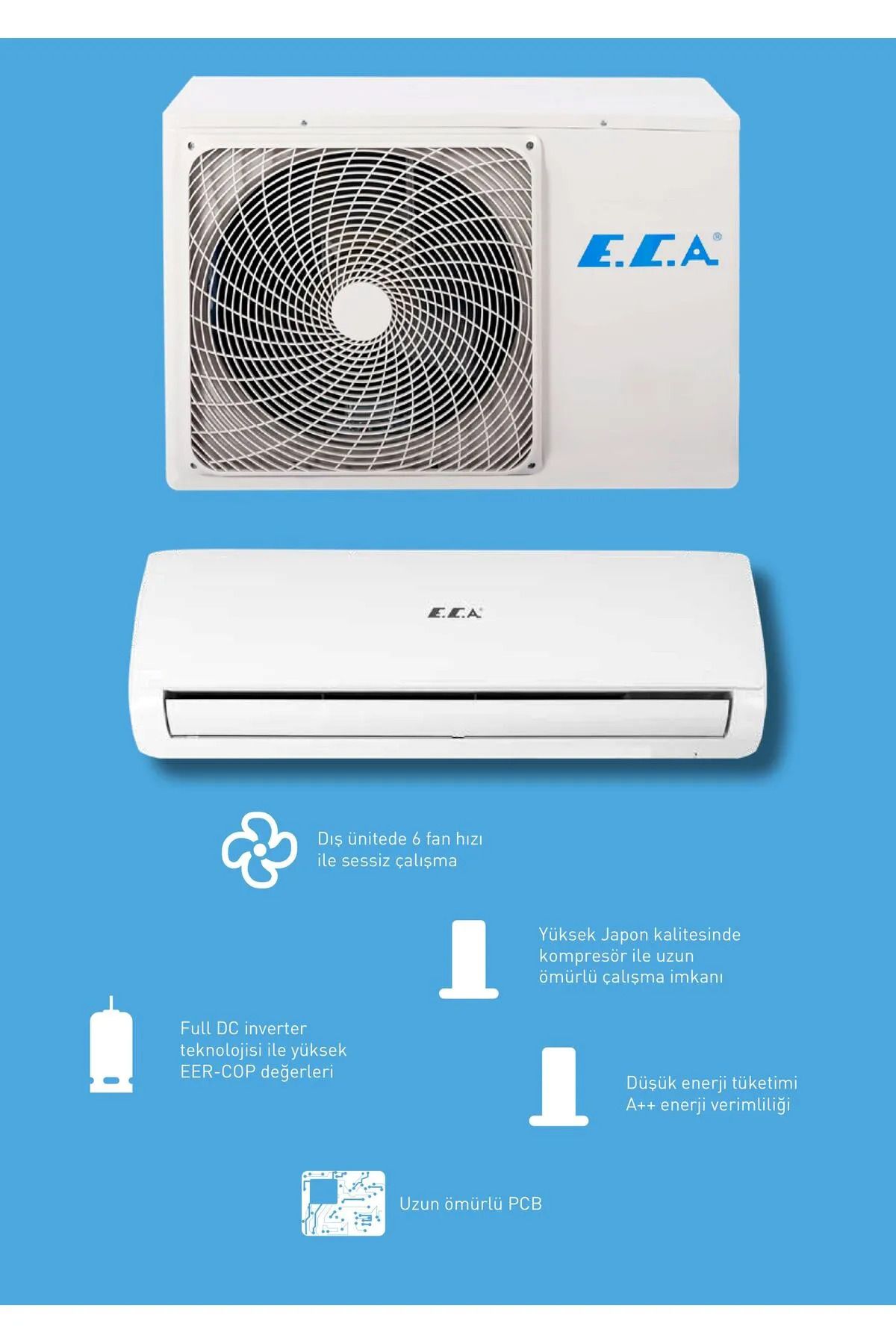 Eca E.C.A Spylos Pro 12000 Btu A++ Duvar Tipi Klima