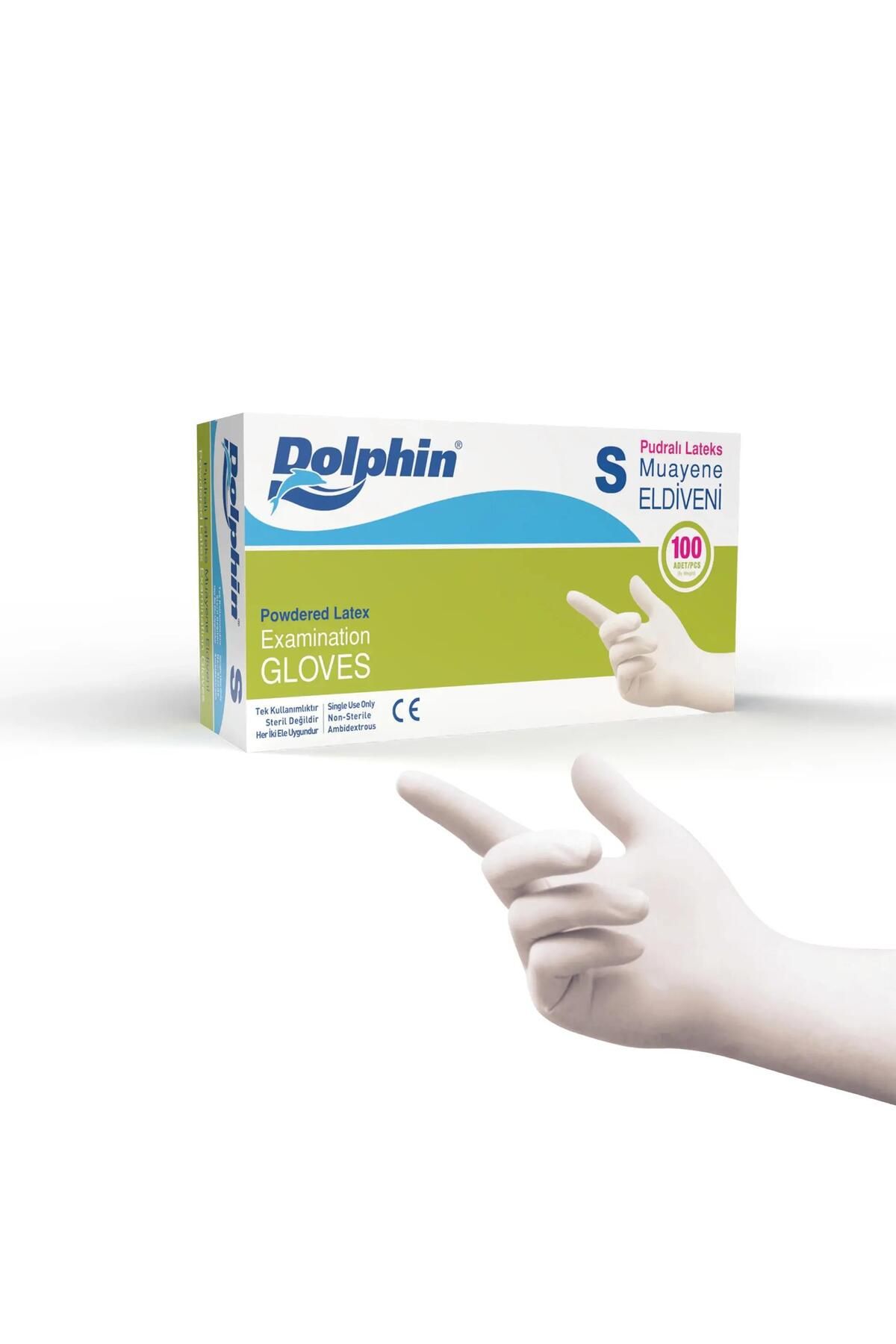 alsepeteavm Dolphin Pudralı Lateks Muayene Eldiveni S Beden - 1 Kutu - Mdr