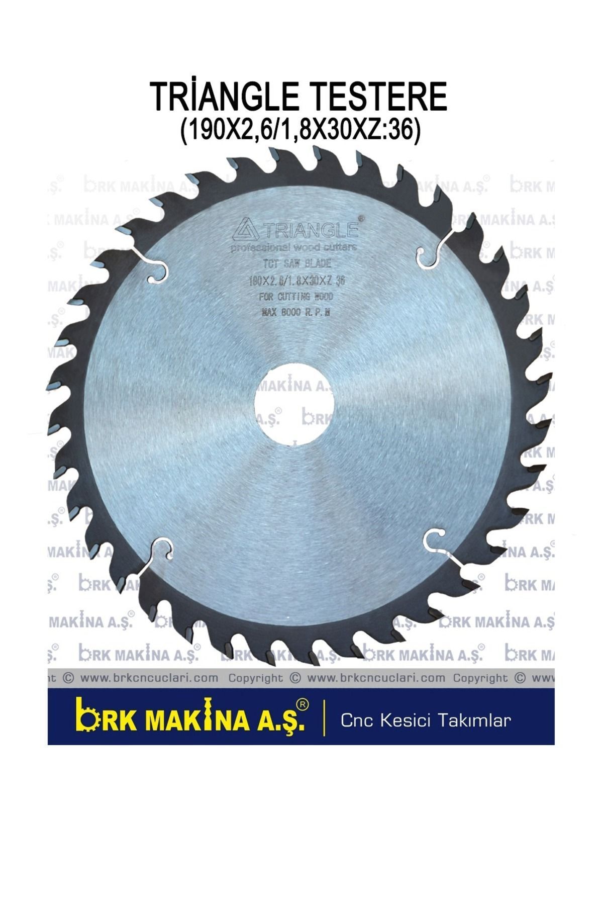 BRK Triangle Mdf Sunta Testere 190x2,6x30 Z36