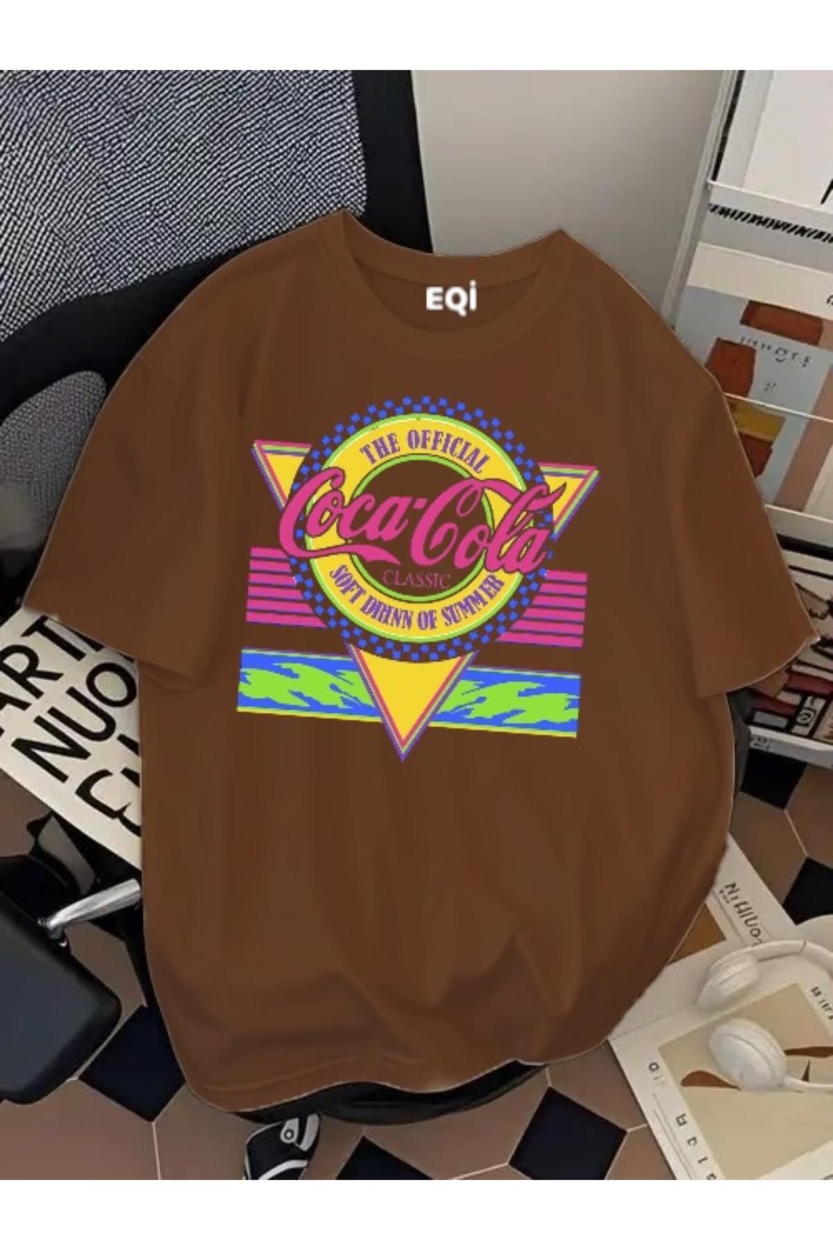 EQİ Coco-Cola Summer Baskılı Oversize T-Shirt