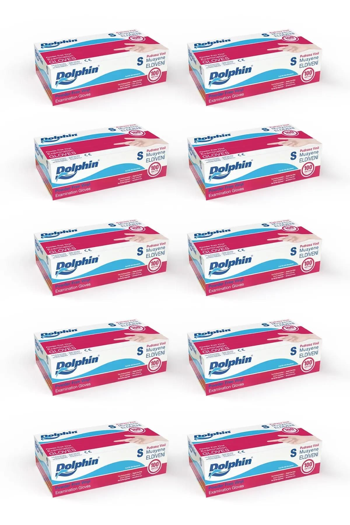 alsepeteavm Dolphin Beyaz Vinil Eldiveni Pudrasız S 100 Adet X 10 Paket