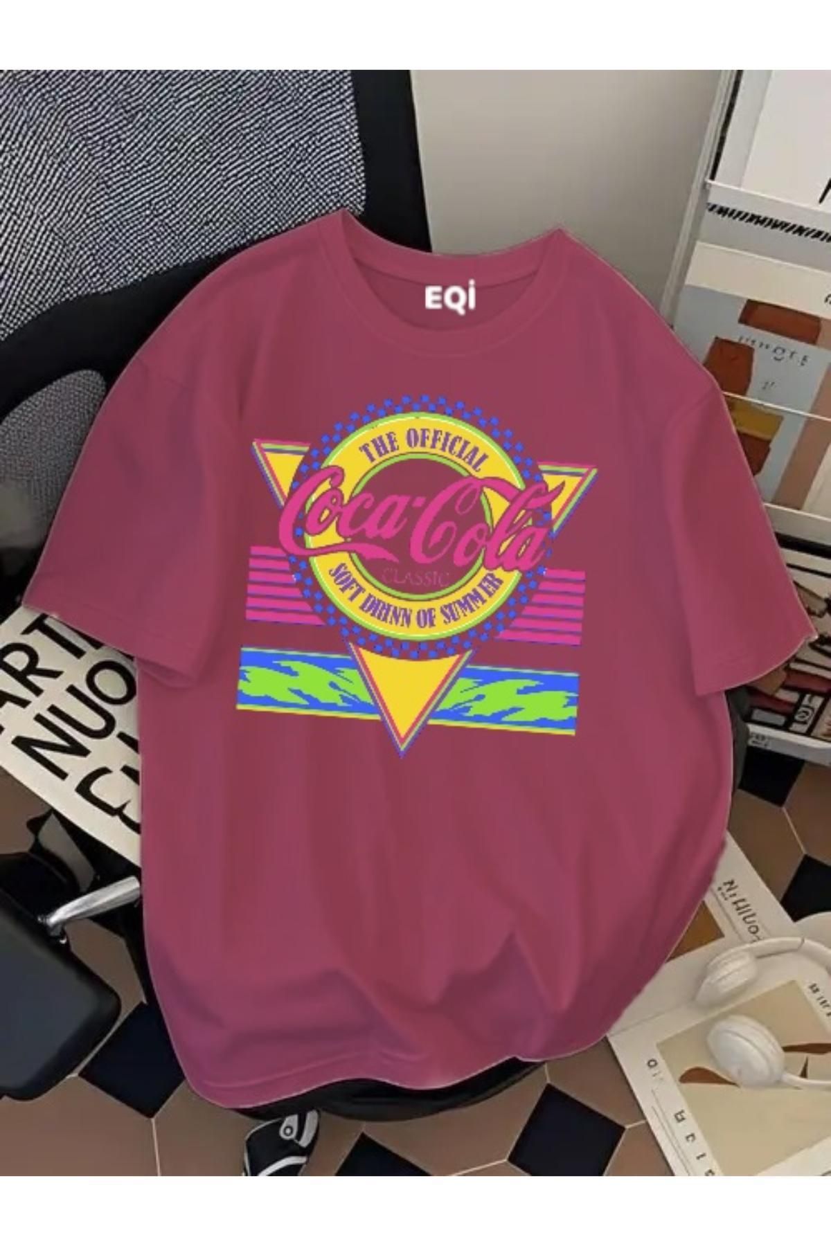 EQİ Coco-Cola Summer Baskılı Oversize T-Shirt