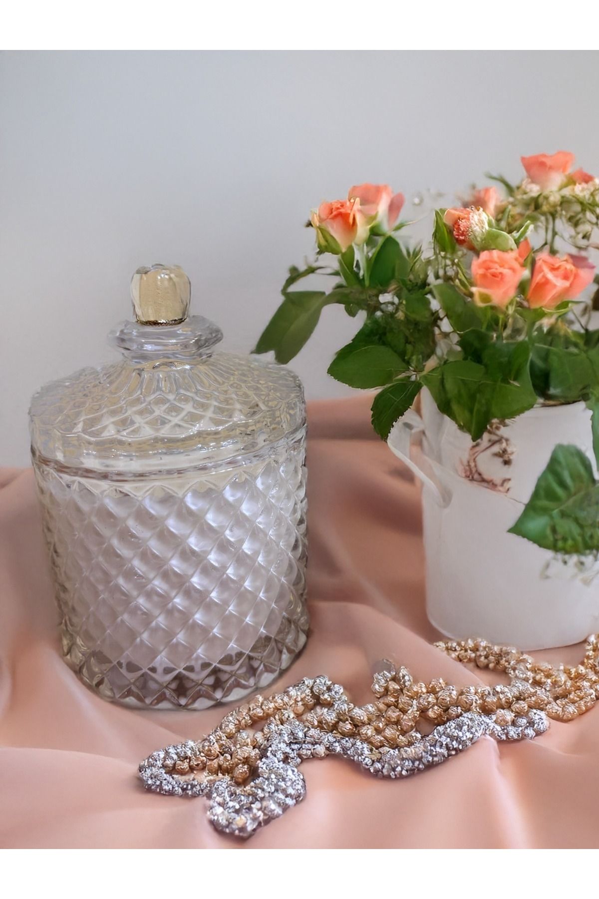 Cesiro-Lumânare de aromaterapie bio cu mușețel 200g, lucrată manual 3