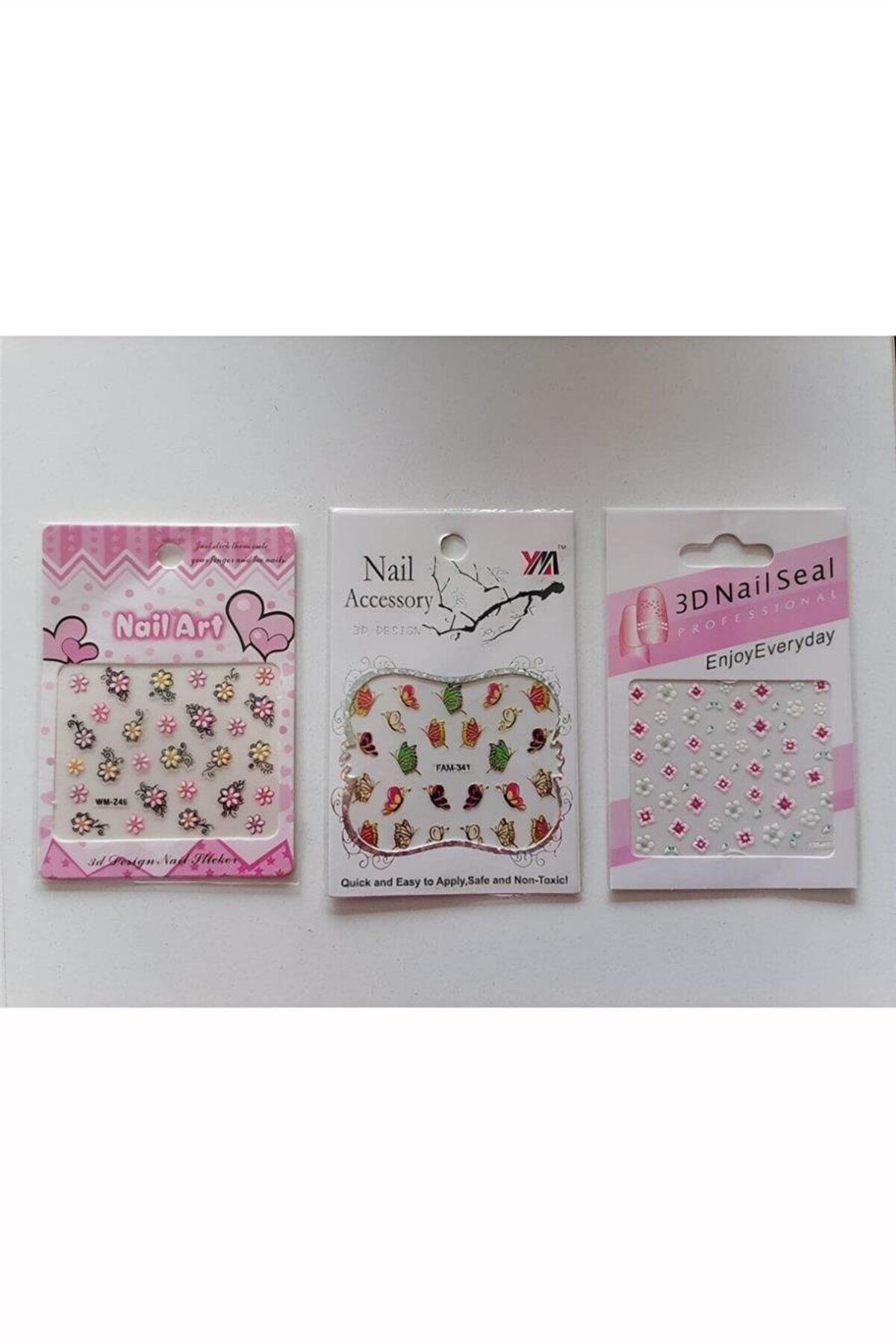 supertrend Tırnak Süsleme Sticker 3 Kartela Birden