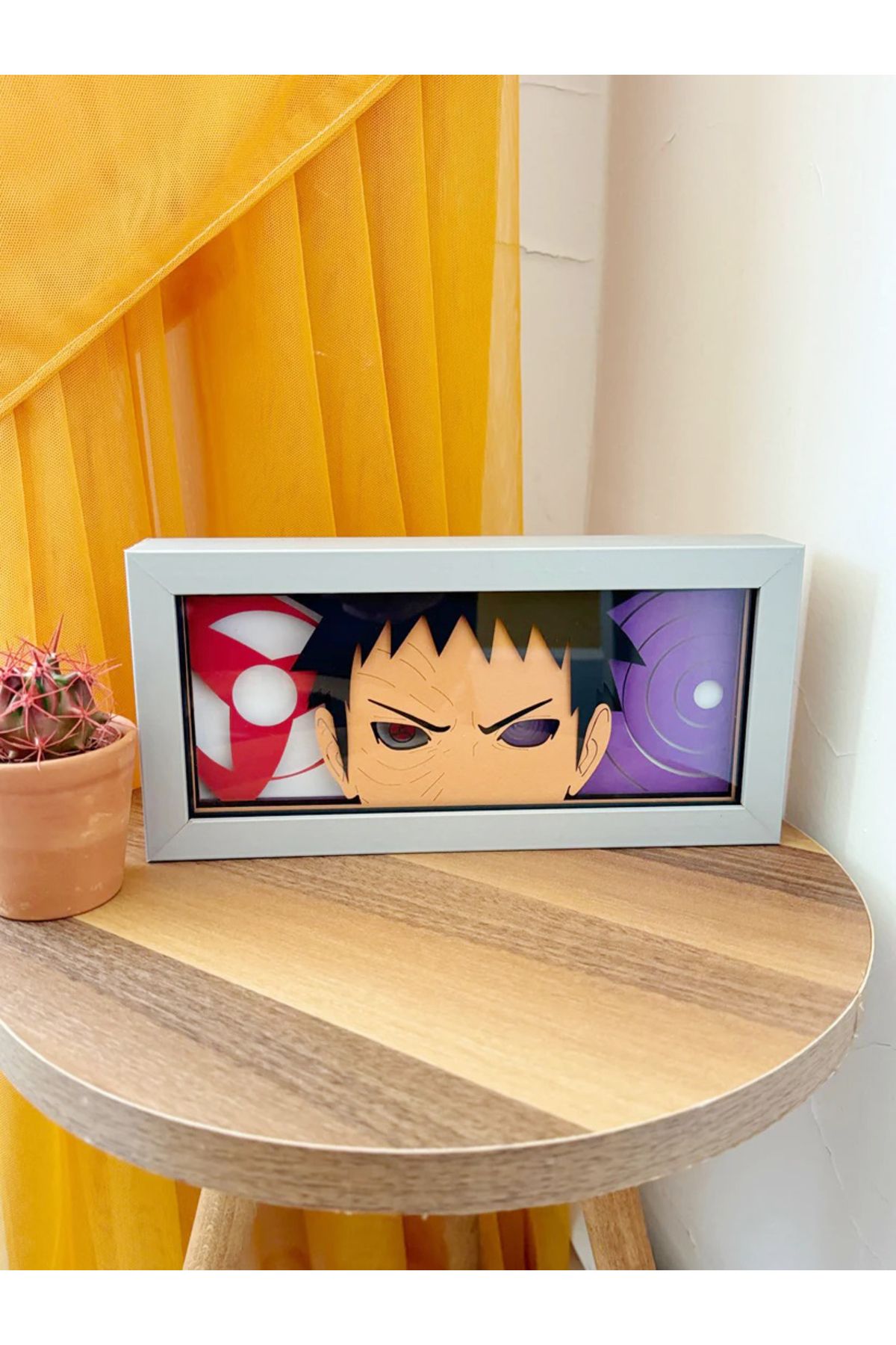 GünArt Obito 3D Lightbox Uyumlu  Işıklı Kutu Tablo Aydınlatma Gri