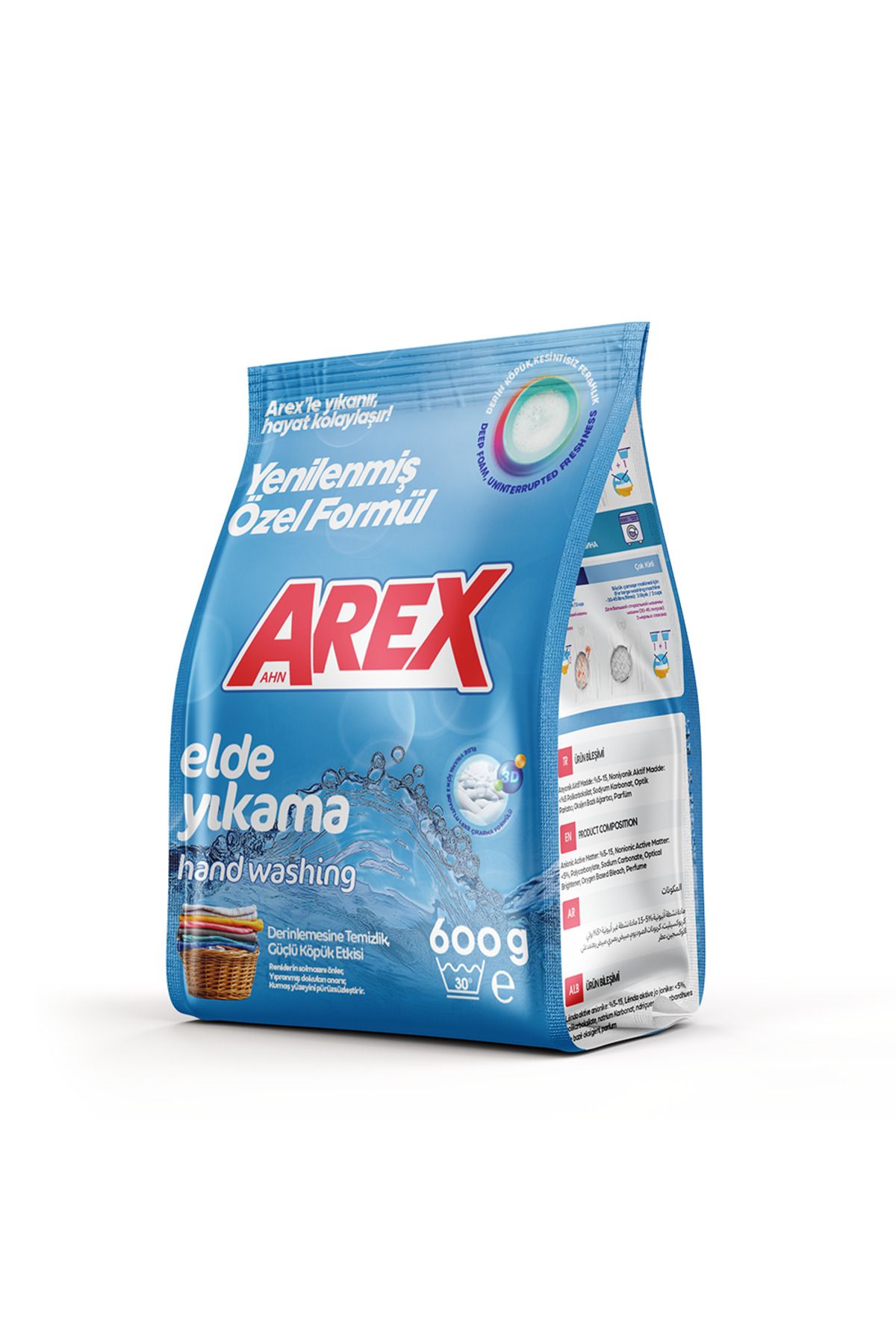 AREX ELDE YIKAMA TOZ DETERJAN 600GR