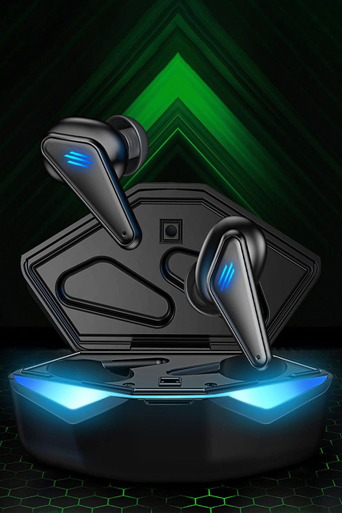 MAROKEN Gaming Kulaklık Kablosuz Kulakiçi Bluetooth Uyumlu  Kulaklık Stereo Mikrofonlu