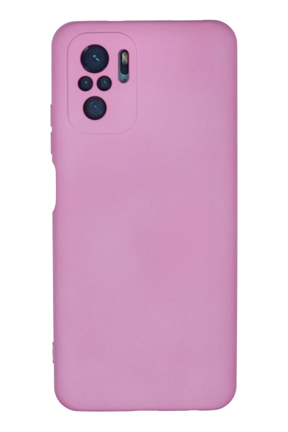 NewFace Xiaomi Redmi Note 10 Kılıf Nano içi Kadife Silikon - Pembe FERRG
