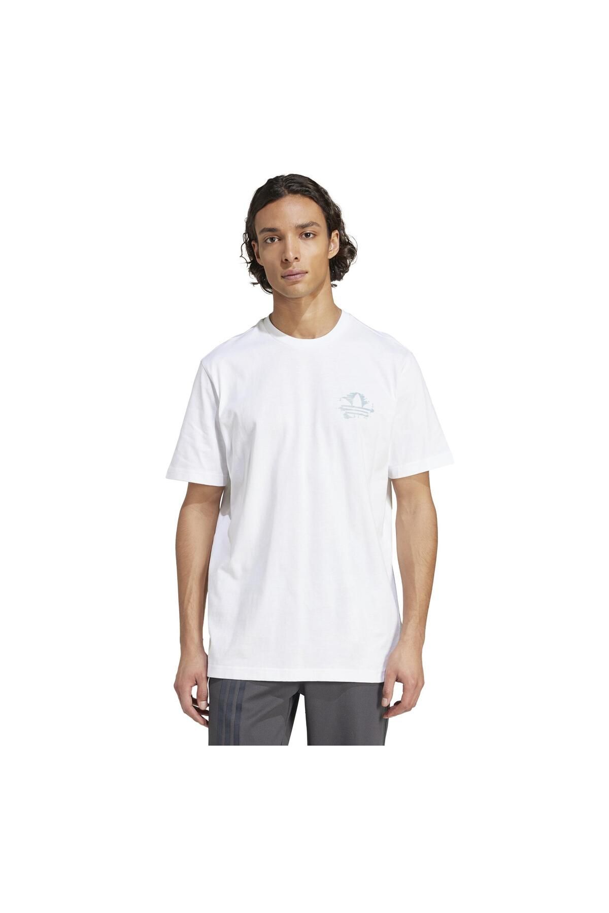 adidas KC4956-E adidas Graphıc Tee Erkek T-Shirt Beyaz