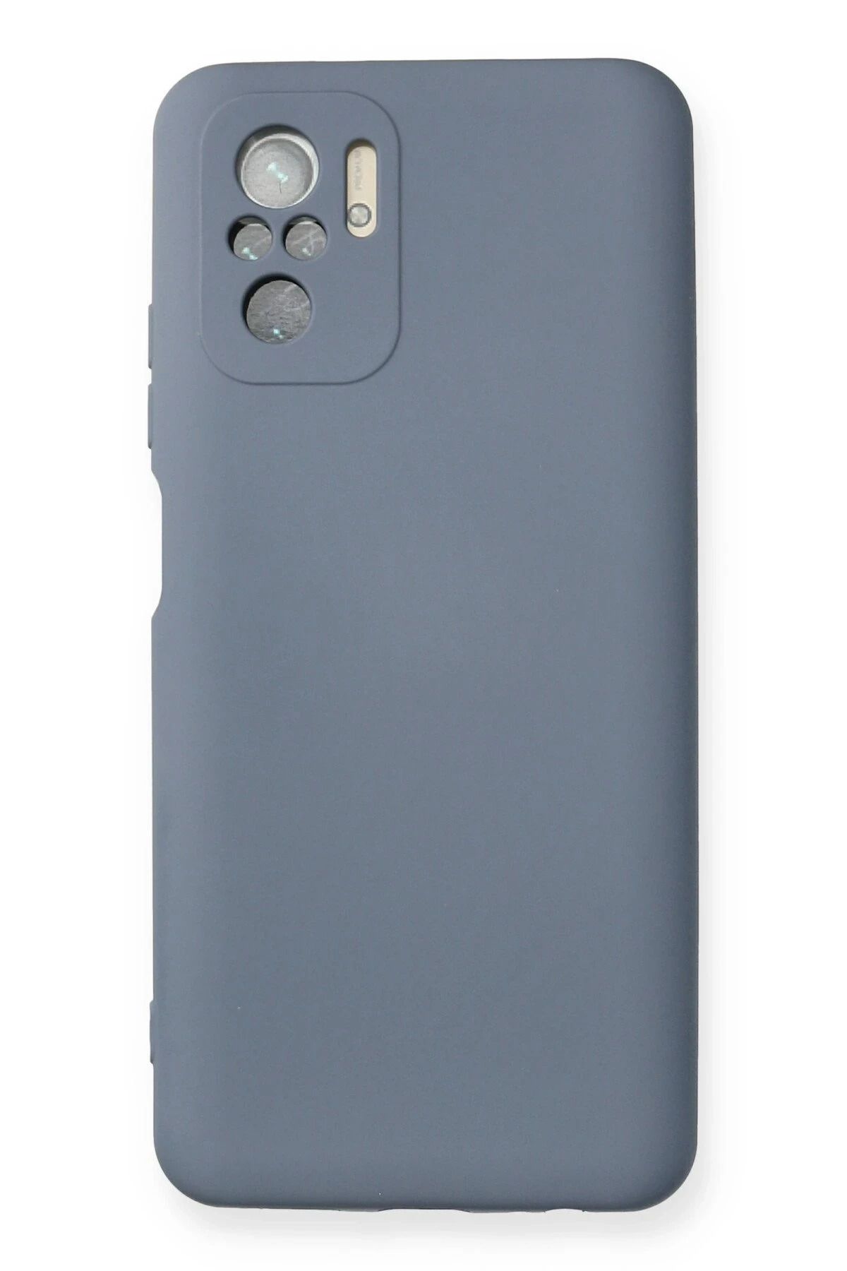 NewFace Xiaomi Redmi Note 10 Kılıf Nano içi Kadife Silikon - Gri FERRG